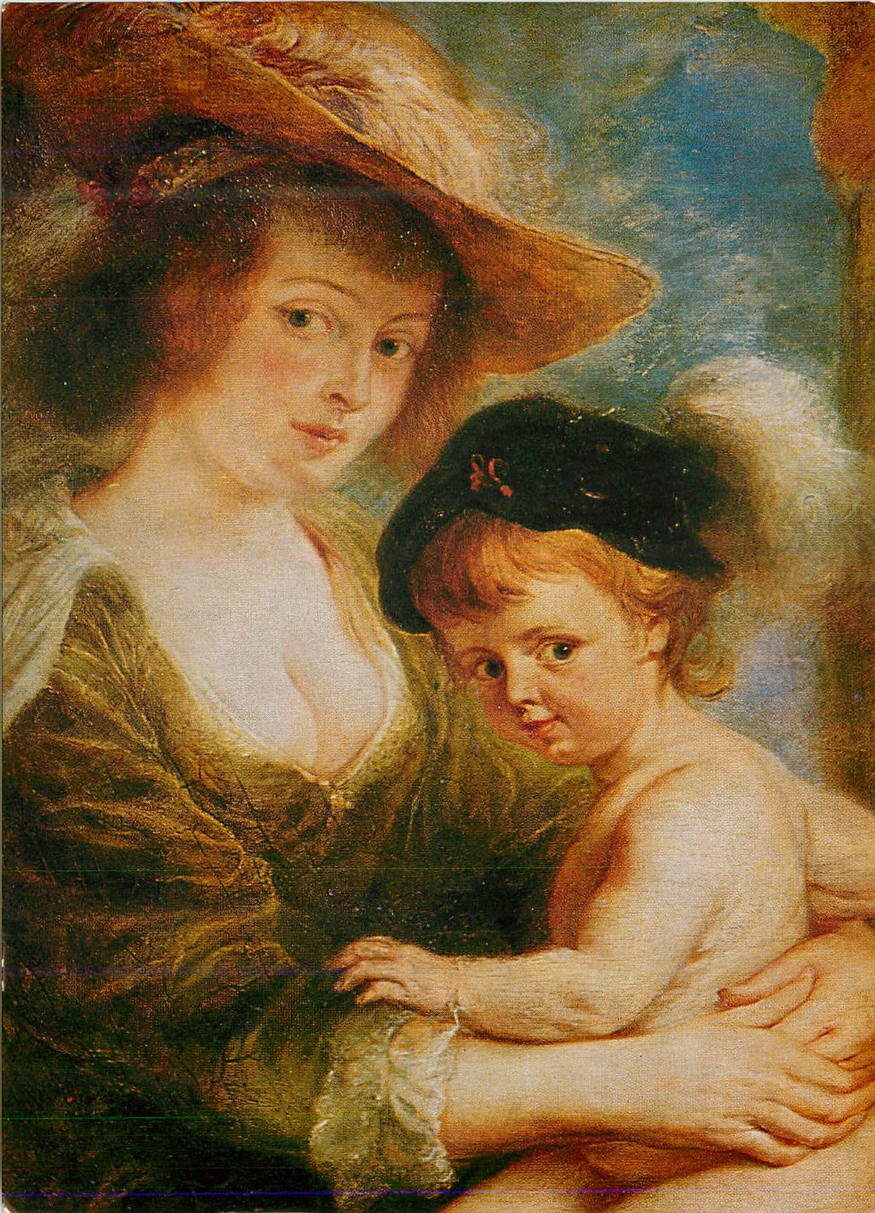 CPM Peter paul rubens (1577 1640) helene fourmant avec son fils (detail)