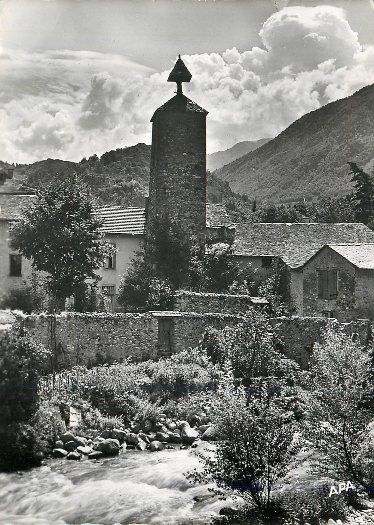CPM Ax les thermes (ariege) alt 720m eglise saint jerome