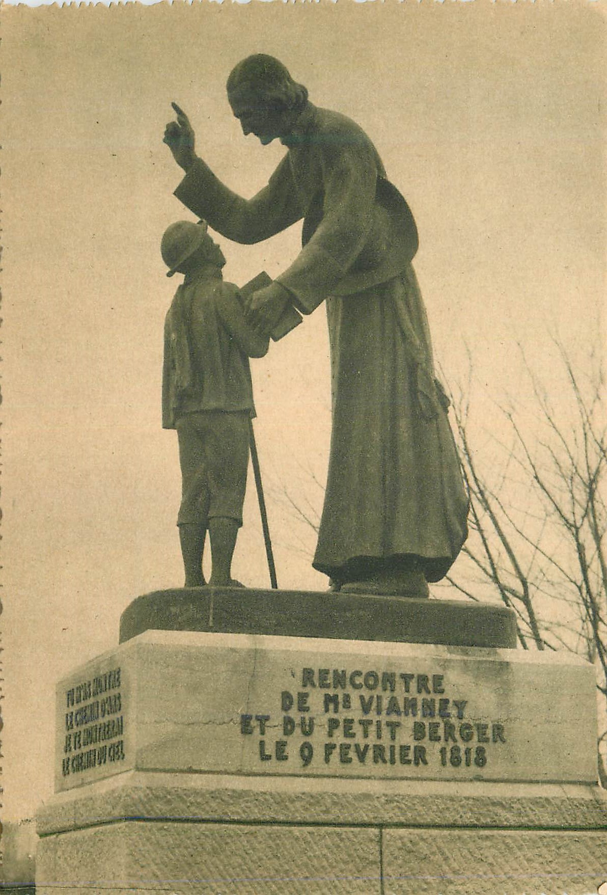 CPM Ars de l abbe j m vianney Sa rencontre avec le petit Givre berger Castex