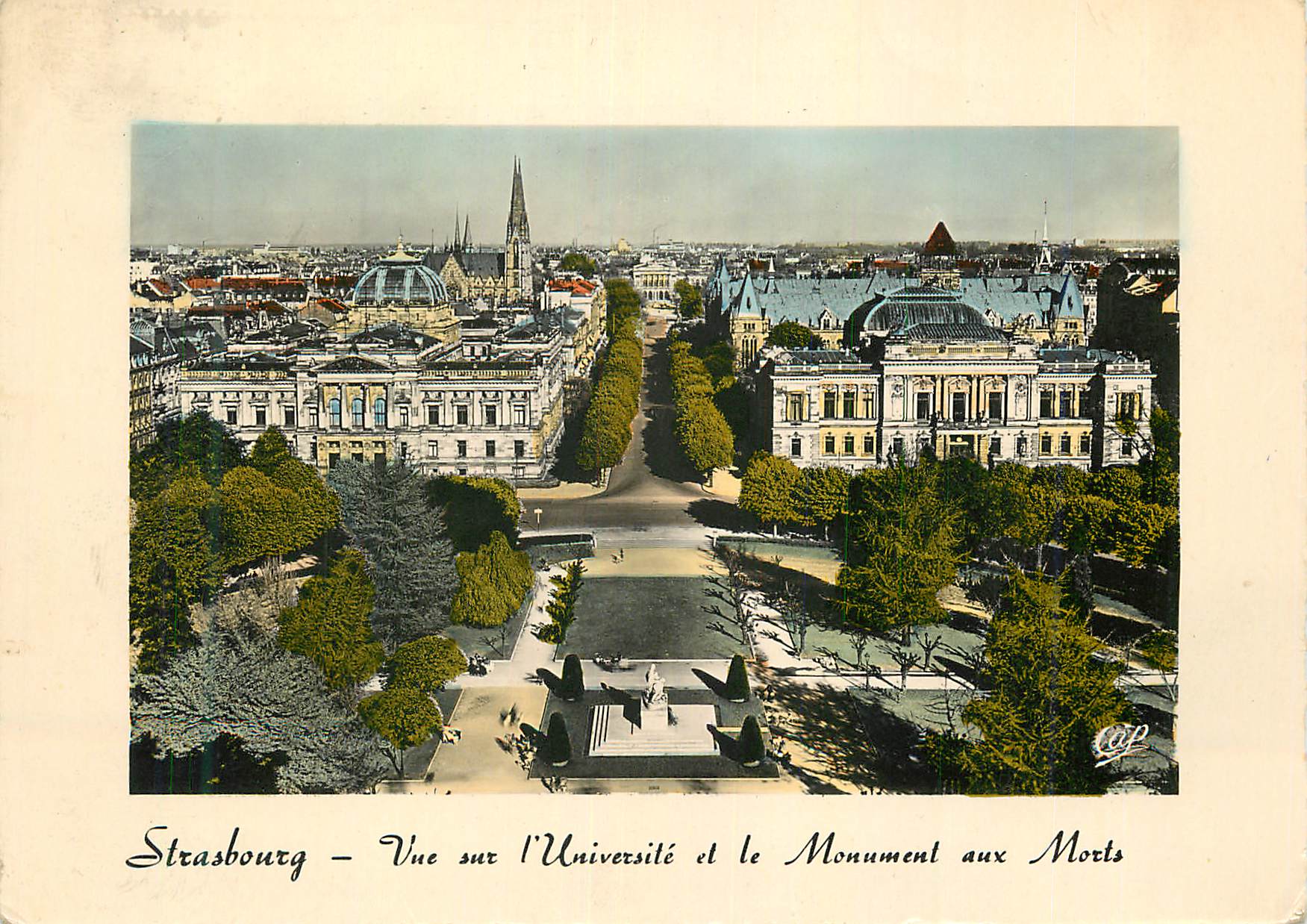 Strasbourg — Vue sur l'Université et le Monument aux Morts — C.O.P.