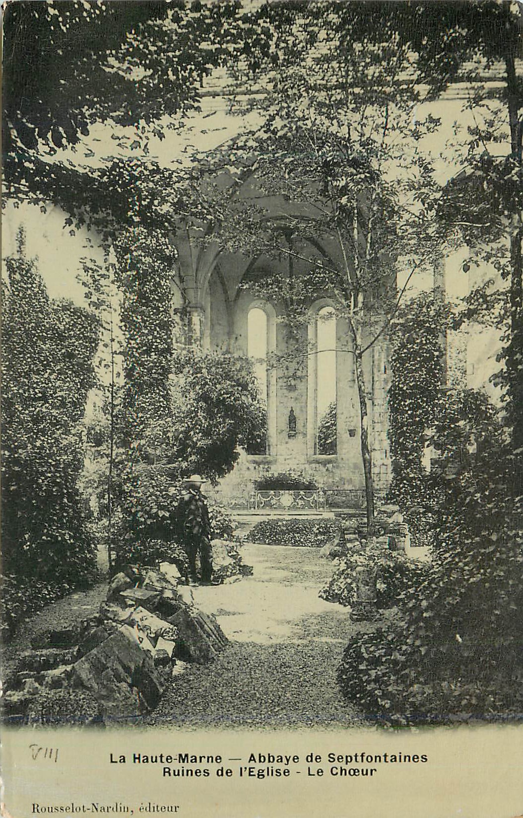 CPM La haute marne abbaye de septfontaines ruines de l eglise le choeur
