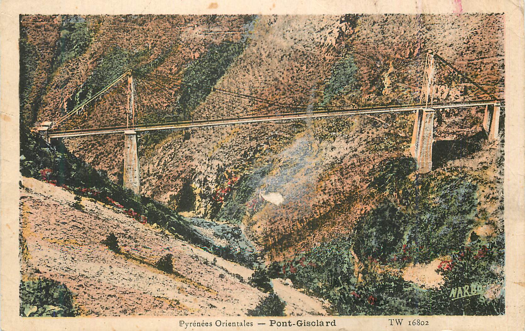 CPA Pont gisclard pyrenees orientales