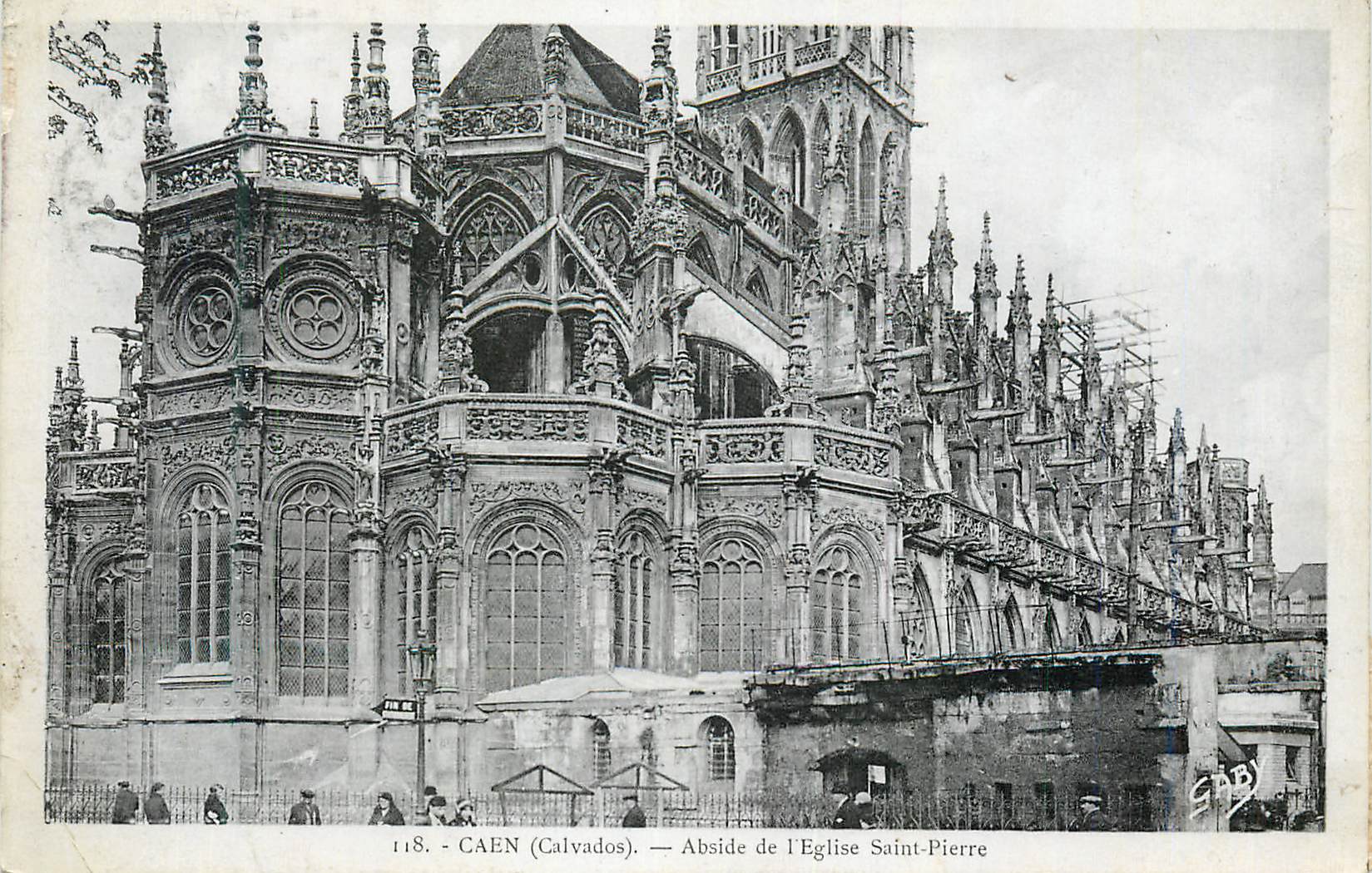 CPM Caen (calvados) abside de l eglise saint pierre