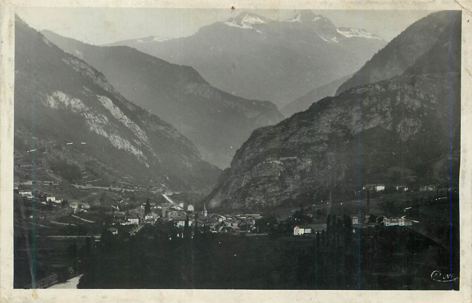 CPM Environs de moutiers aigueblanche (savoie) route de moutiers