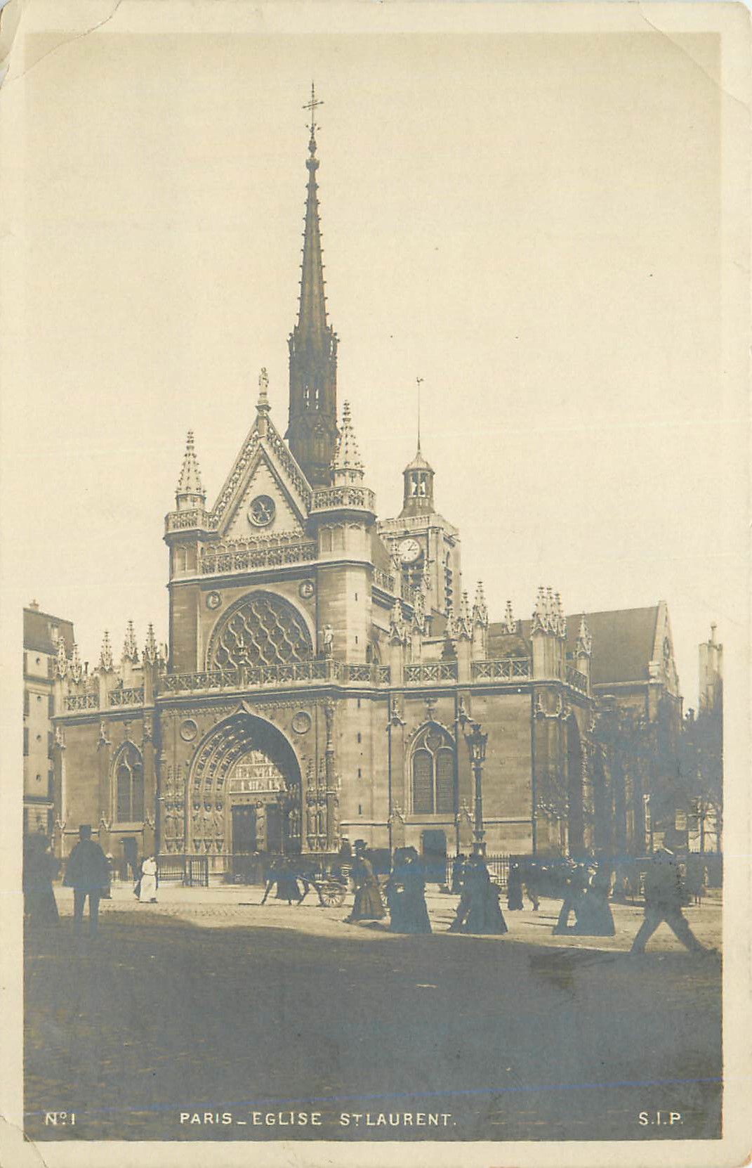 Moderne Ansichtskarte Paris Kirche St Laurent
