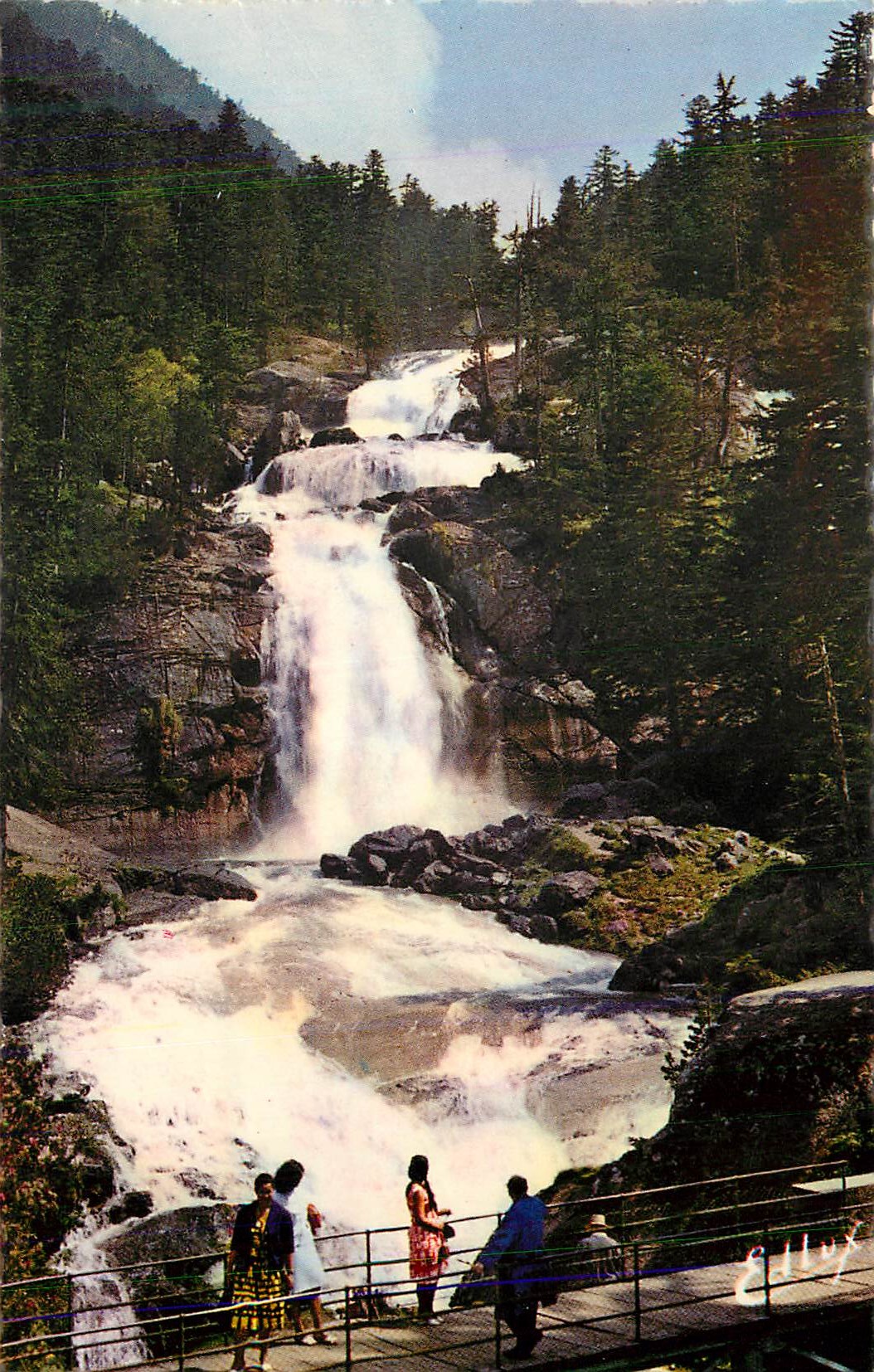 CPM Environs de cauterets la cascade du pont d espagne (alt 1500 m)