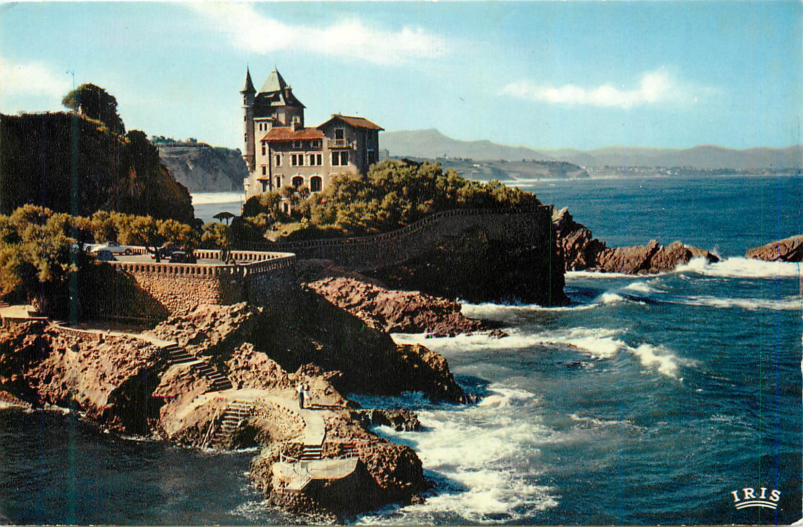 CPM Biarritz villa belza au fond la rhune et l espagne