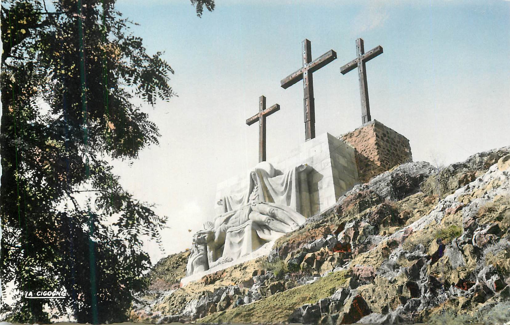 CPM Priva (ardeche) le calvaire et la pieta (sarrabezoles 1957)
