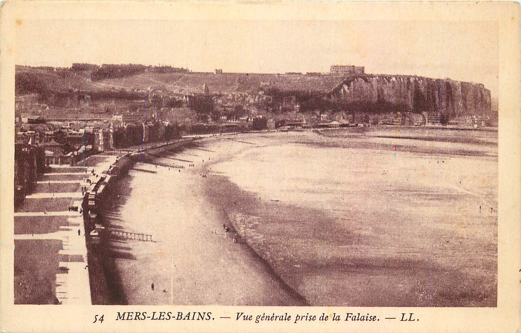 CPA Mers les bains vue generale prise de la falaise