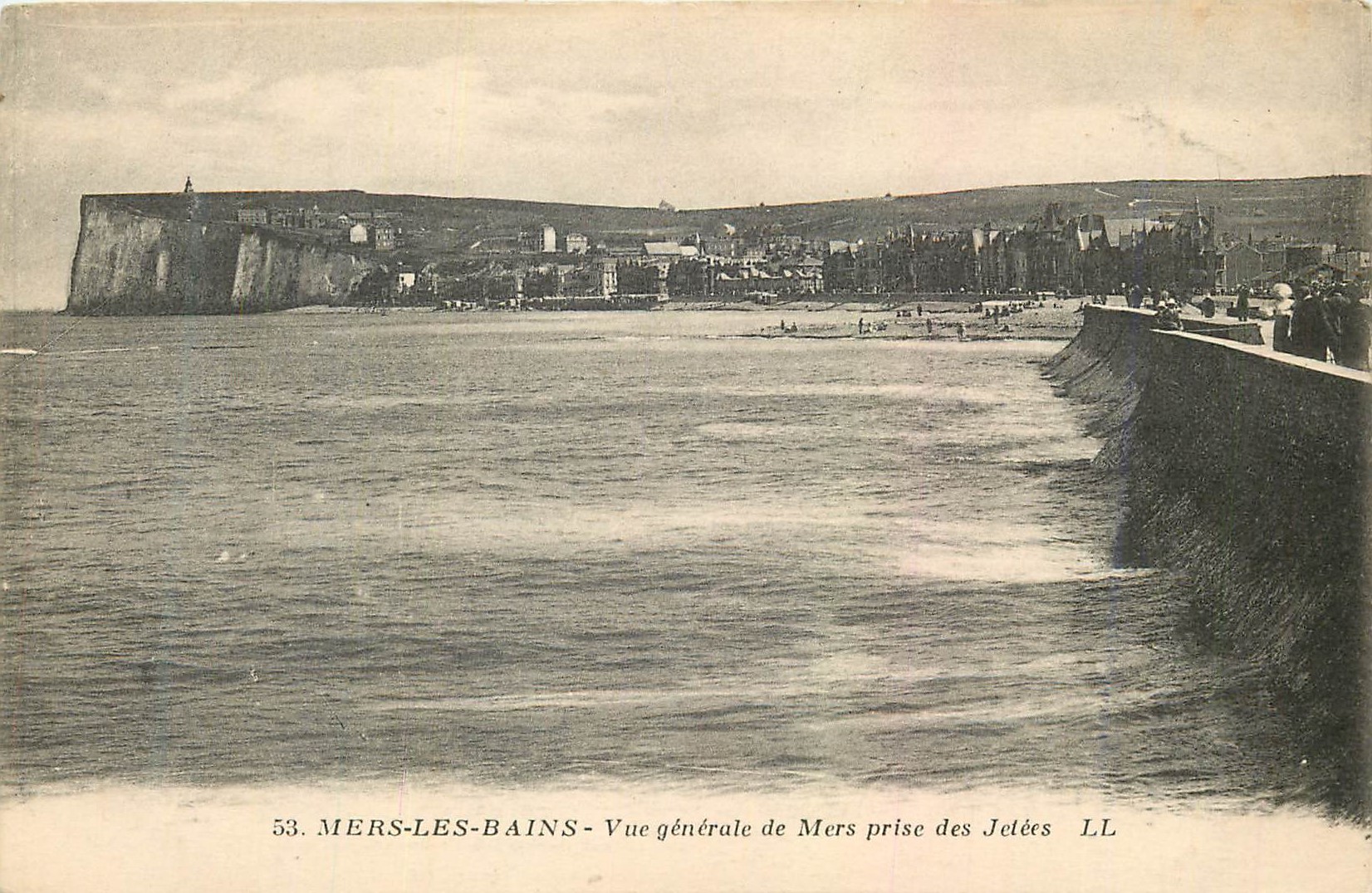 CPA Mers les bains vue generale de mers prise des jetees