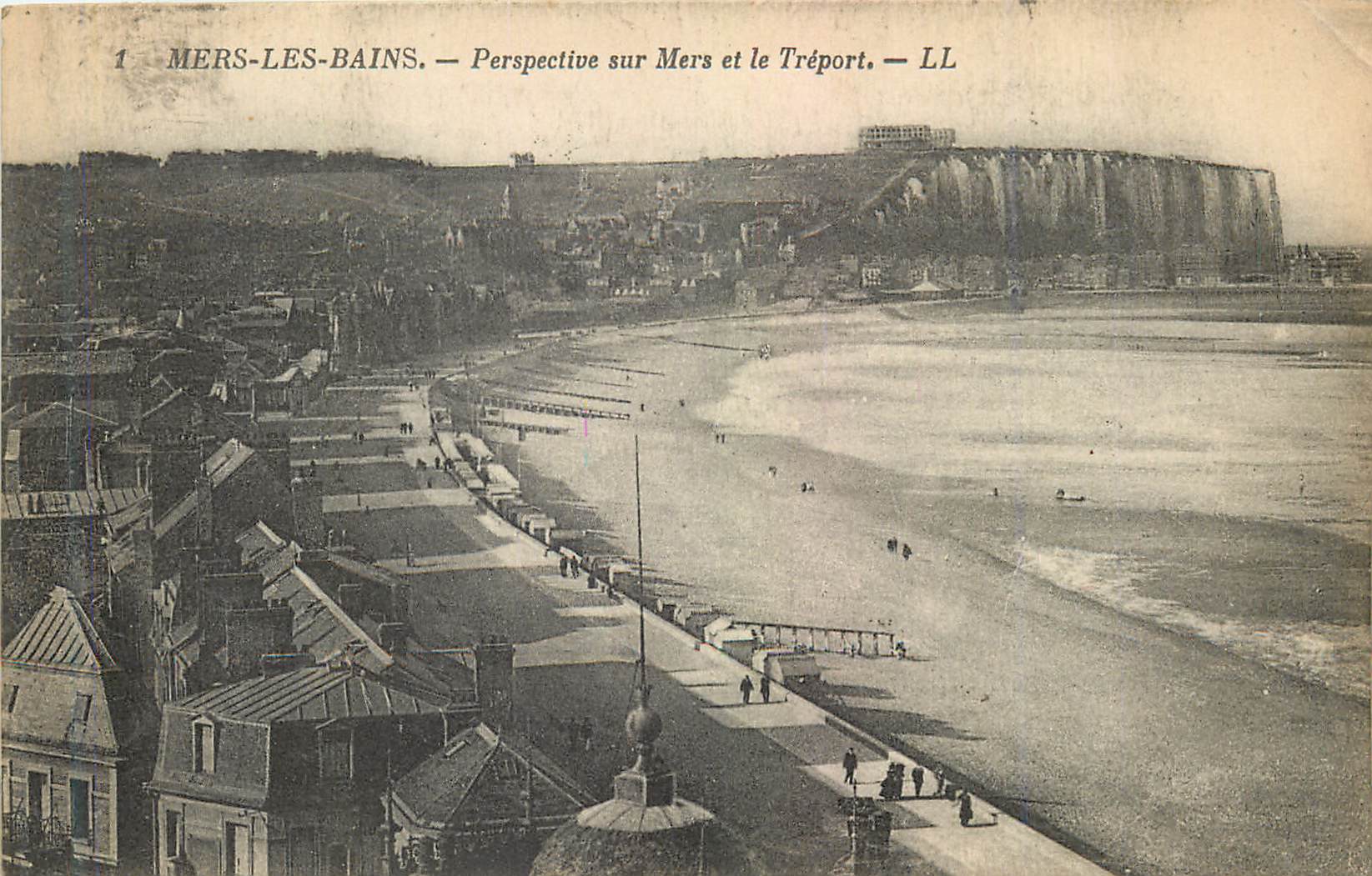 CPA Mers les bains perspective sur mers et le treport