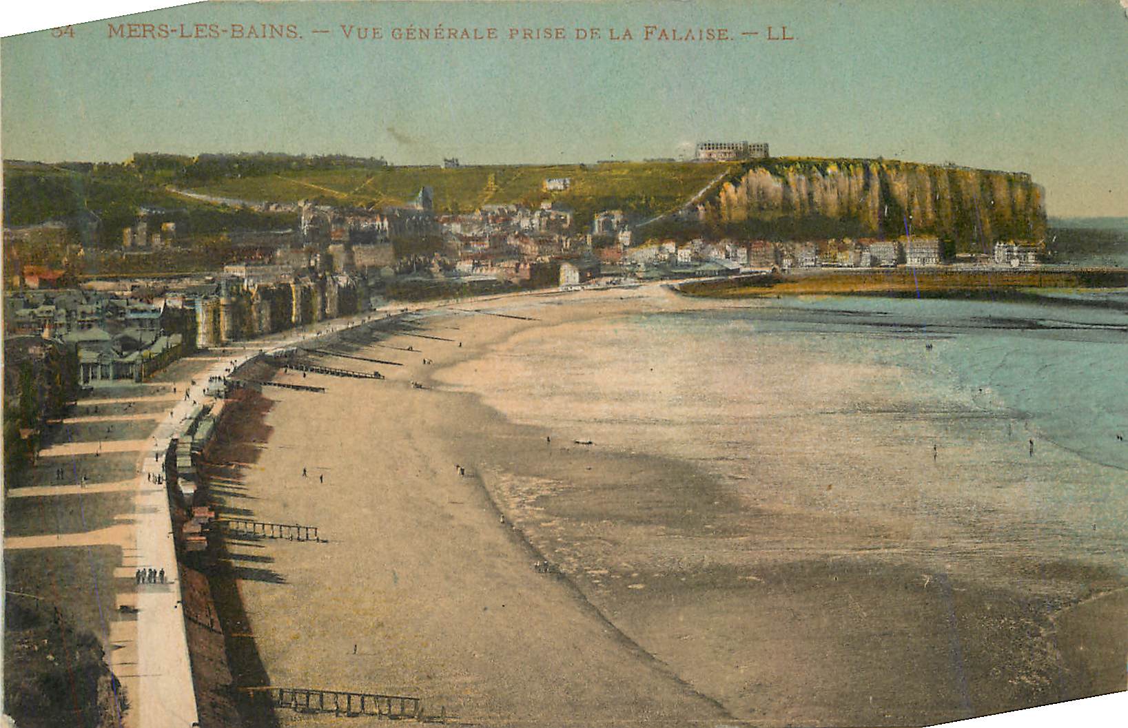 CPA Mers les bains vue generale prise de la falaise