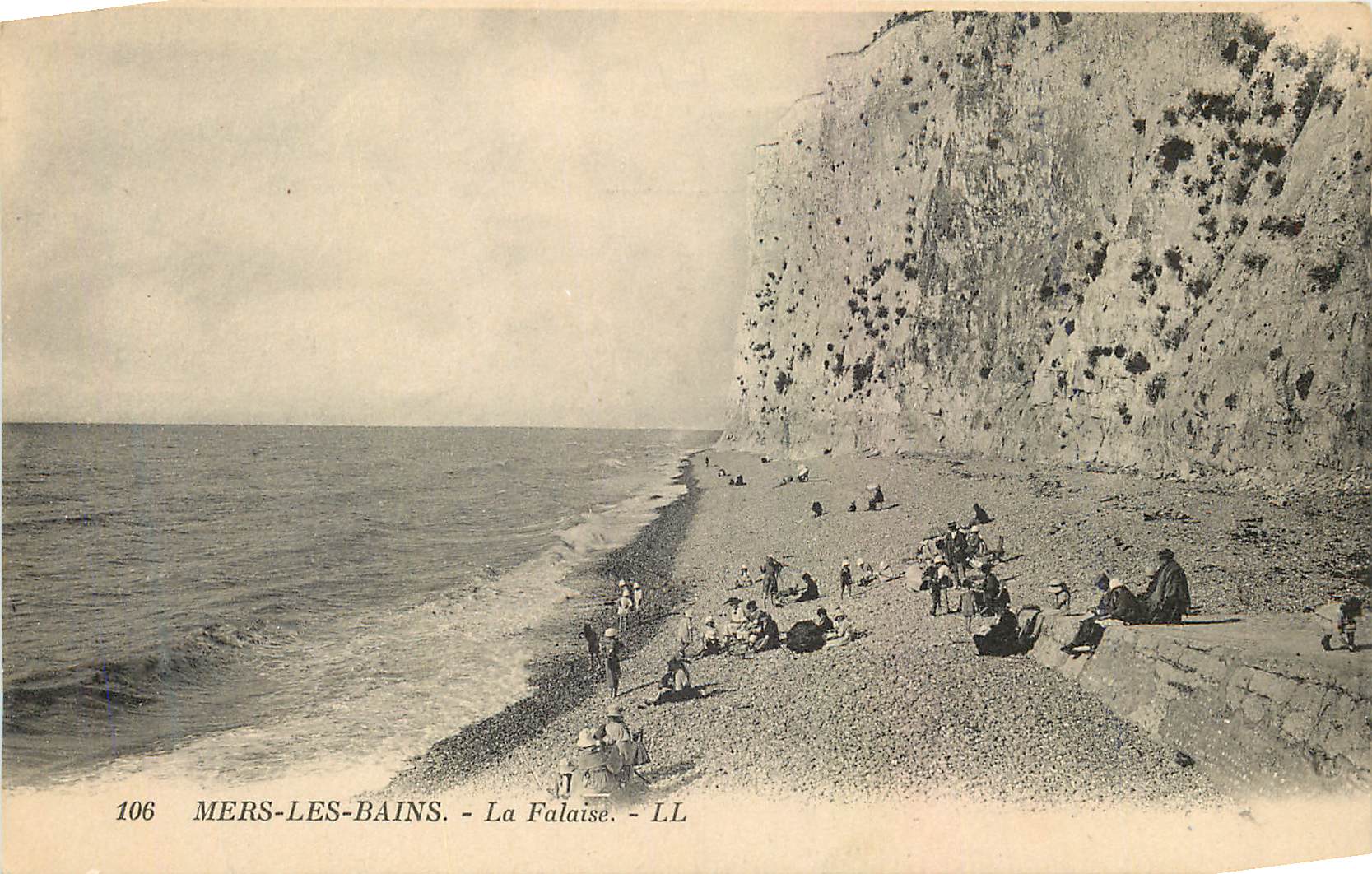 CPA Mers les bains la falaise