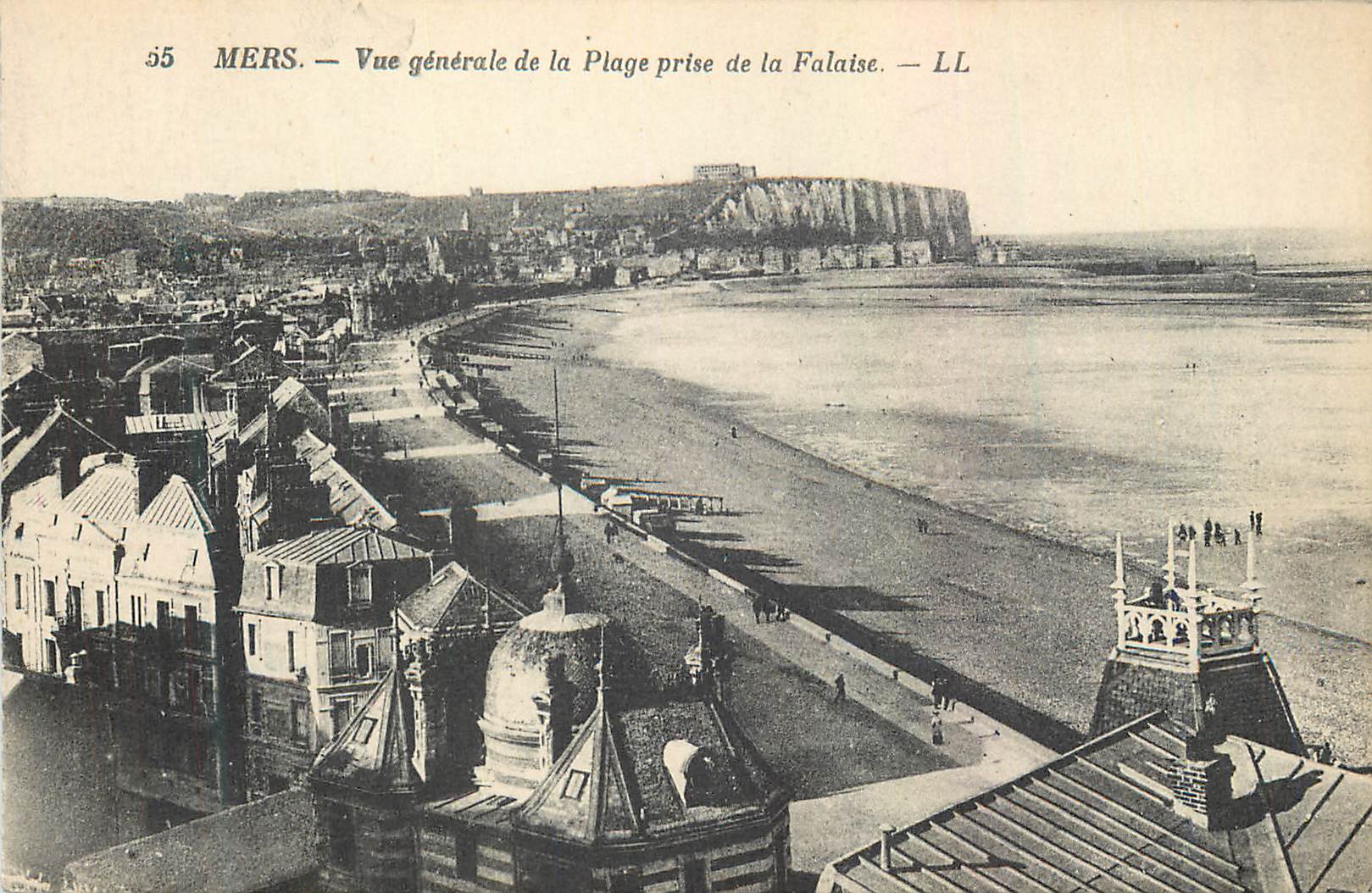 Mers — Vue générale de la Plage prise de la Falaise — LL