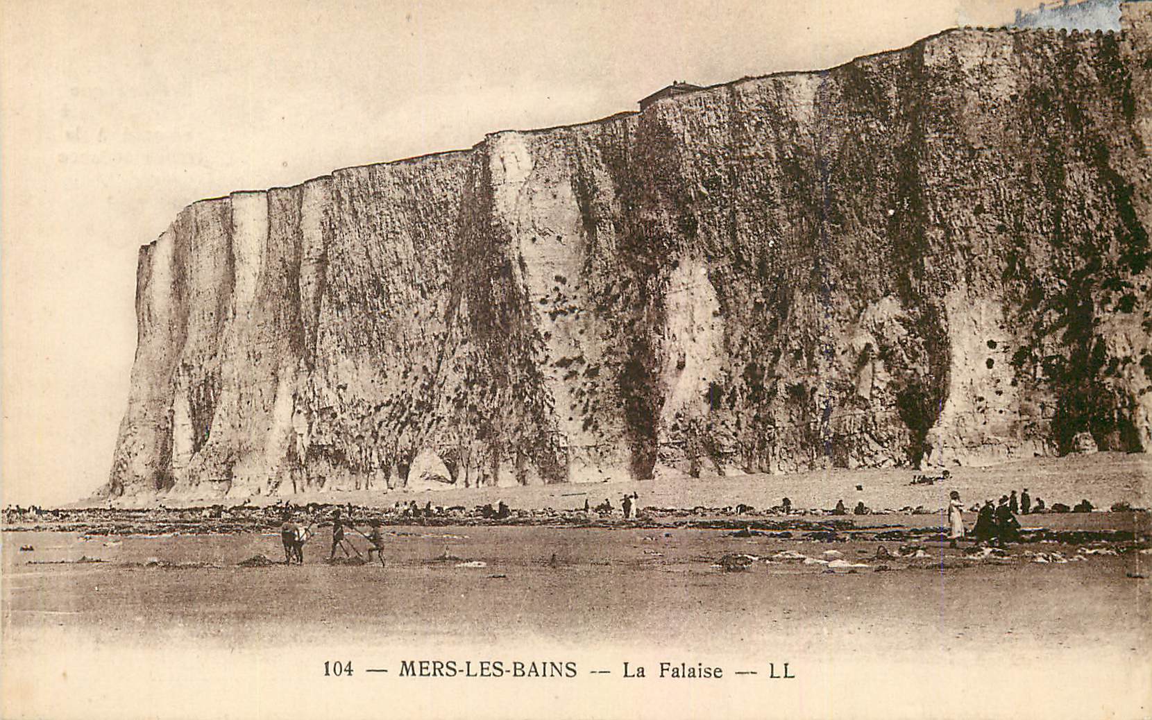 CPA Mers les bains la falaise