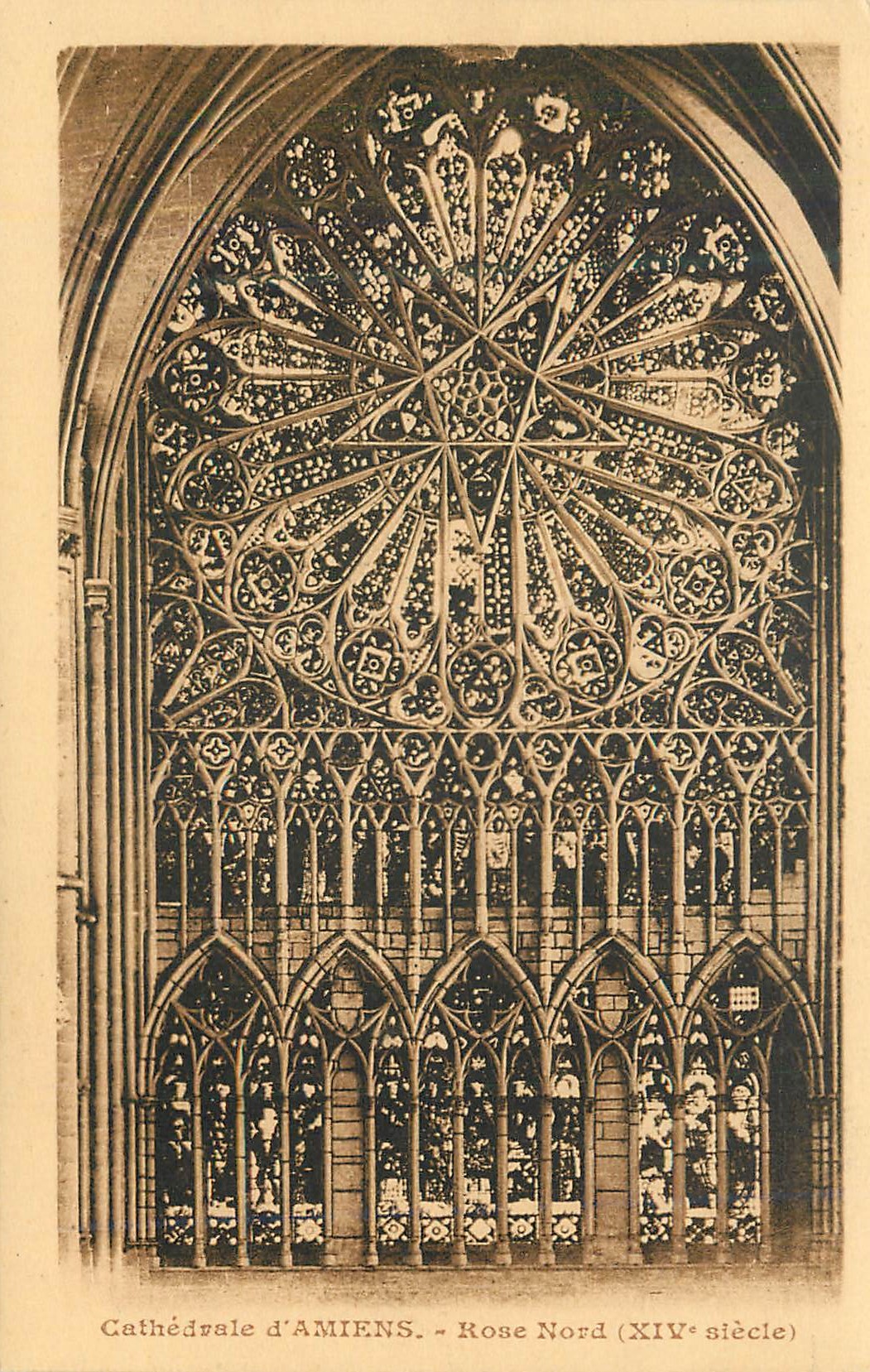 CPA Cathedrale d amiens rose nord (xiv siecle)
