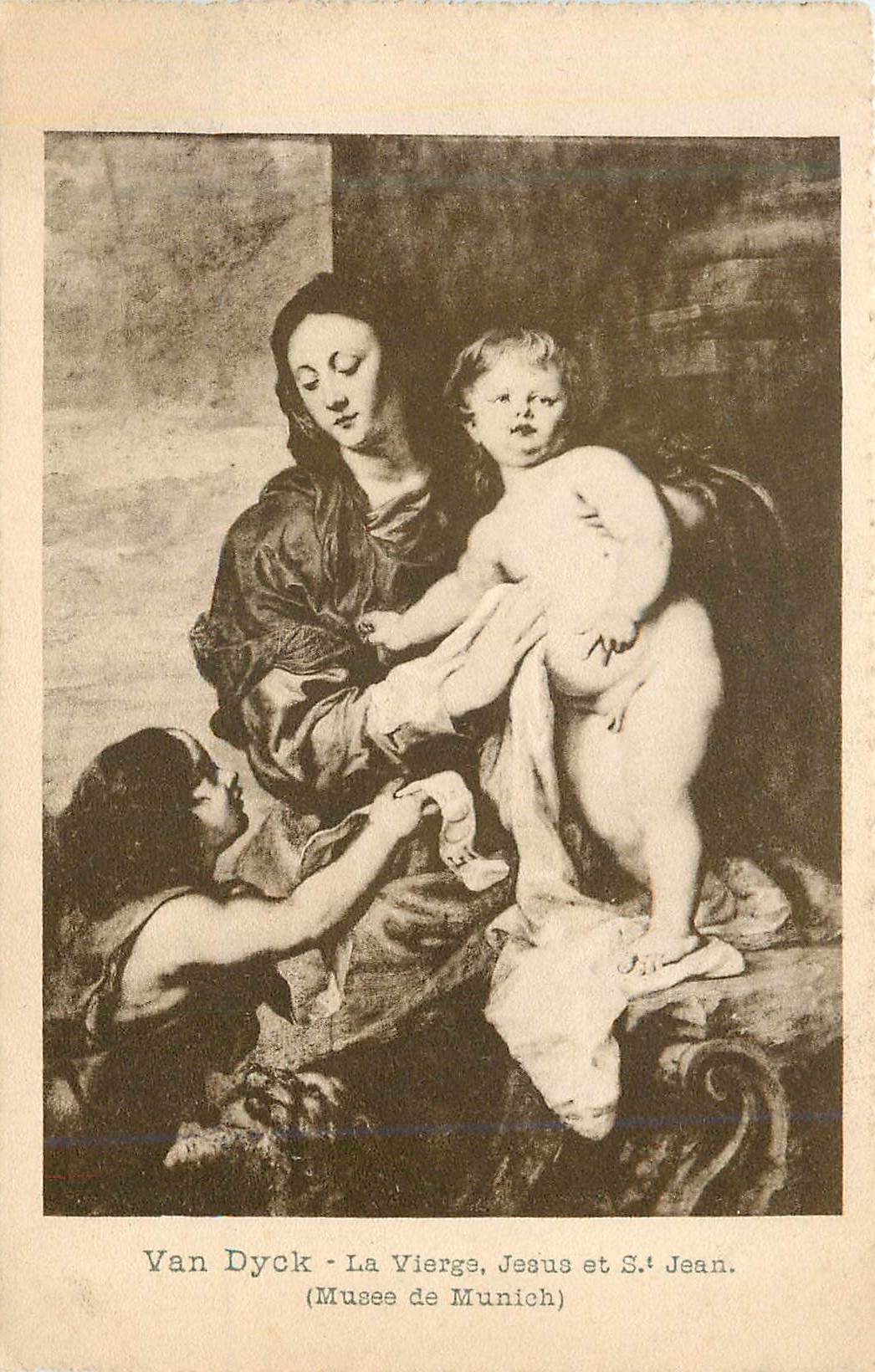 CPA Van dyck la vierge jeans et st jean (musee de munich)