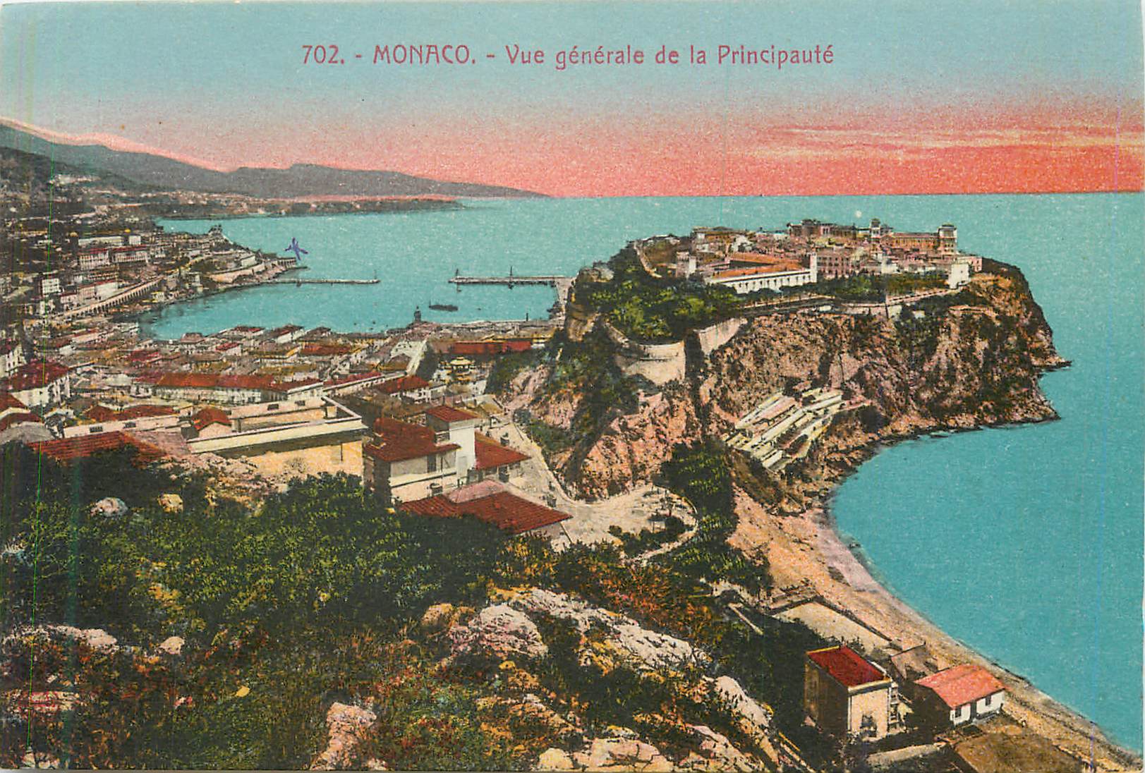CPA Monaco vue generale de la principaute