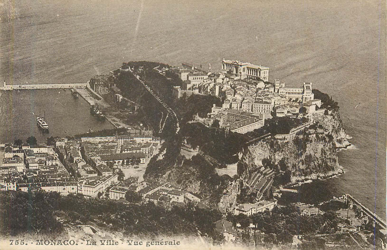 CPA Monaco la ville vue generale