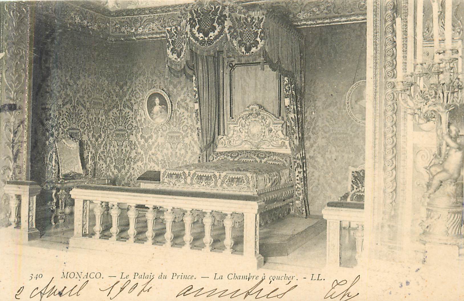 Monaco — Le Palais du Prince — La Chambre à coucher — LL. — n° 340
