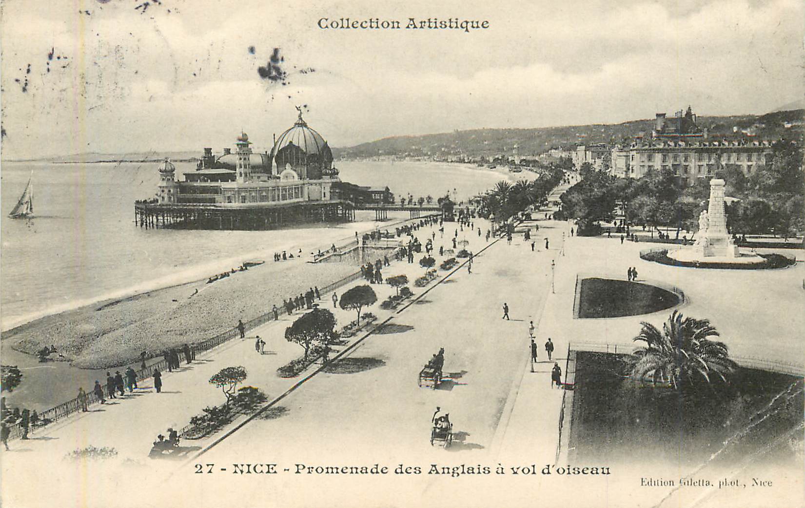 CPA Nice promenade des anglais a vol d oiseau