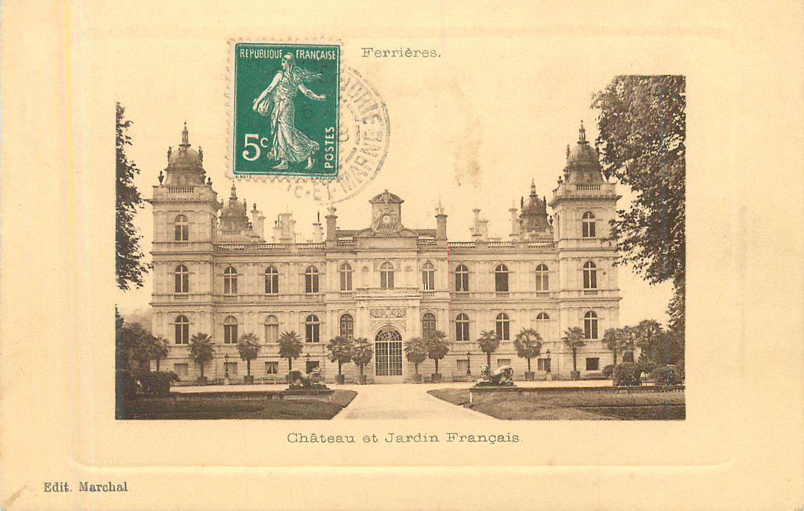 CPA Ferrieres chateau et jardin francais