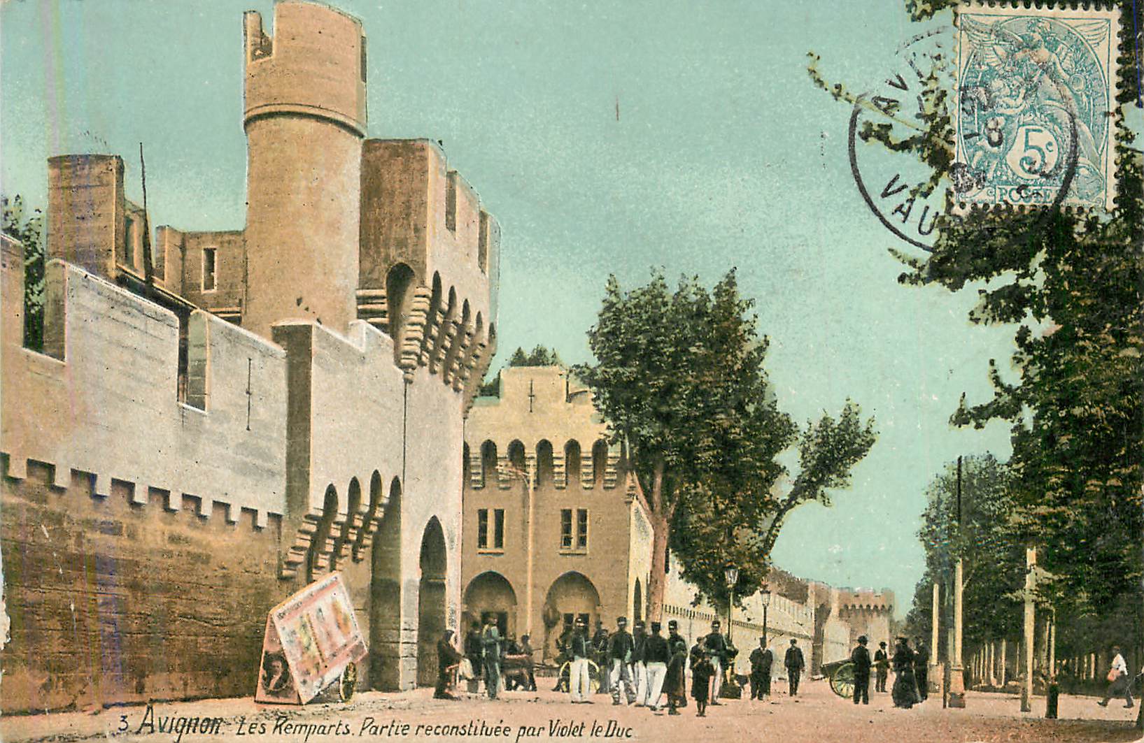 Avignon — Les Remparts. Partie reconstituée par Violet le Duc