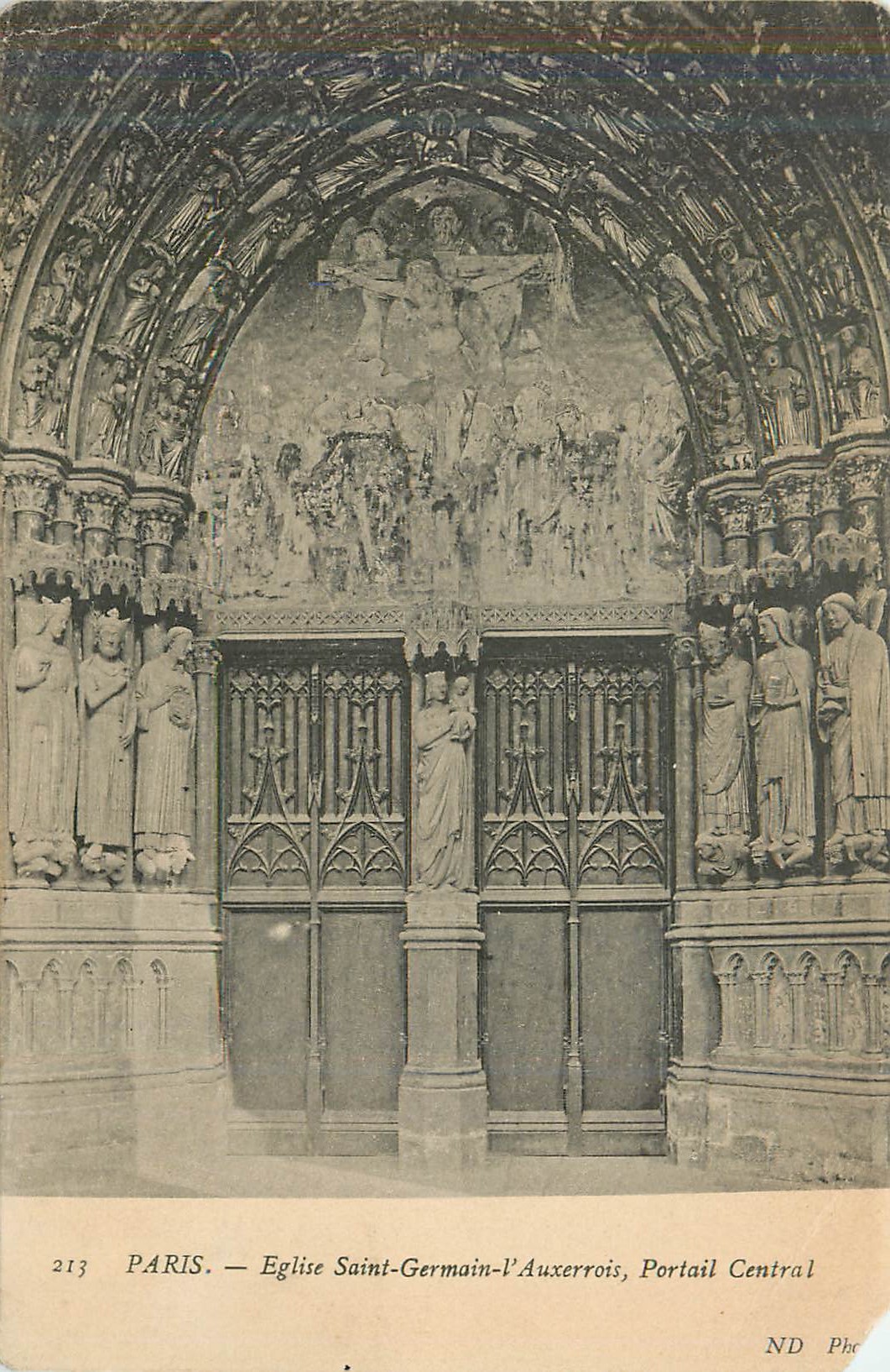 CPA Paris eglise saint germain l auxerrois portail central