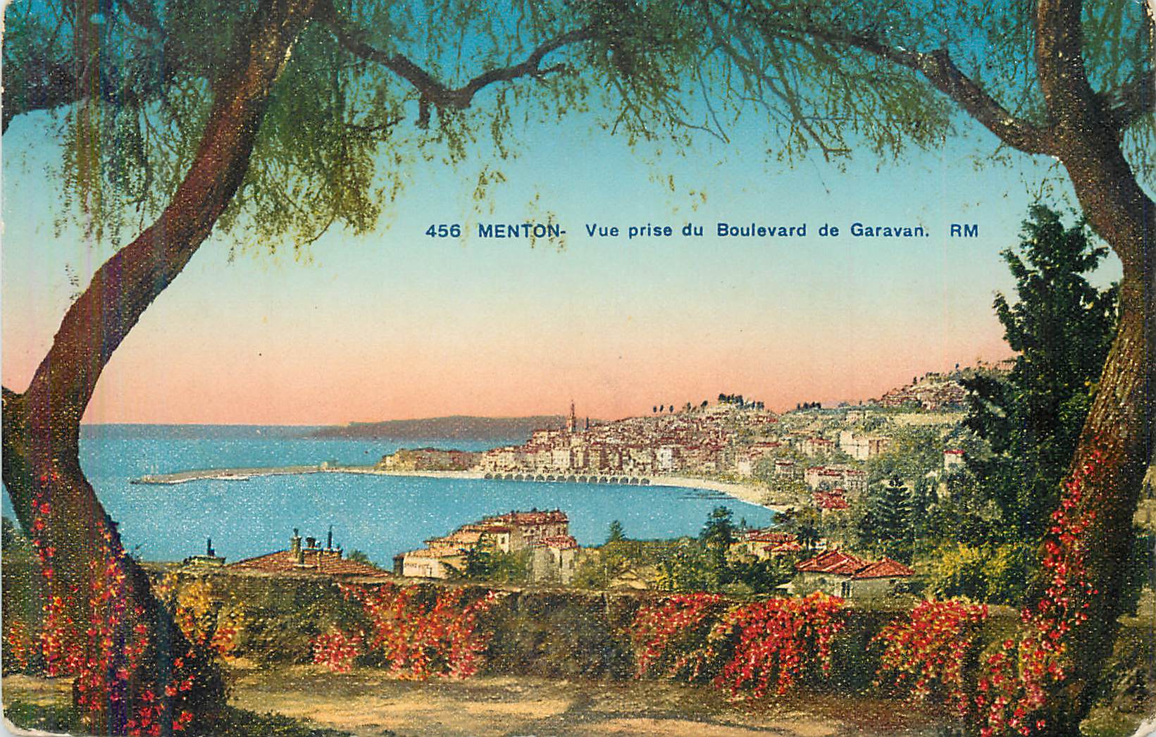 CPA Menton vue prise du boulevard de garavan