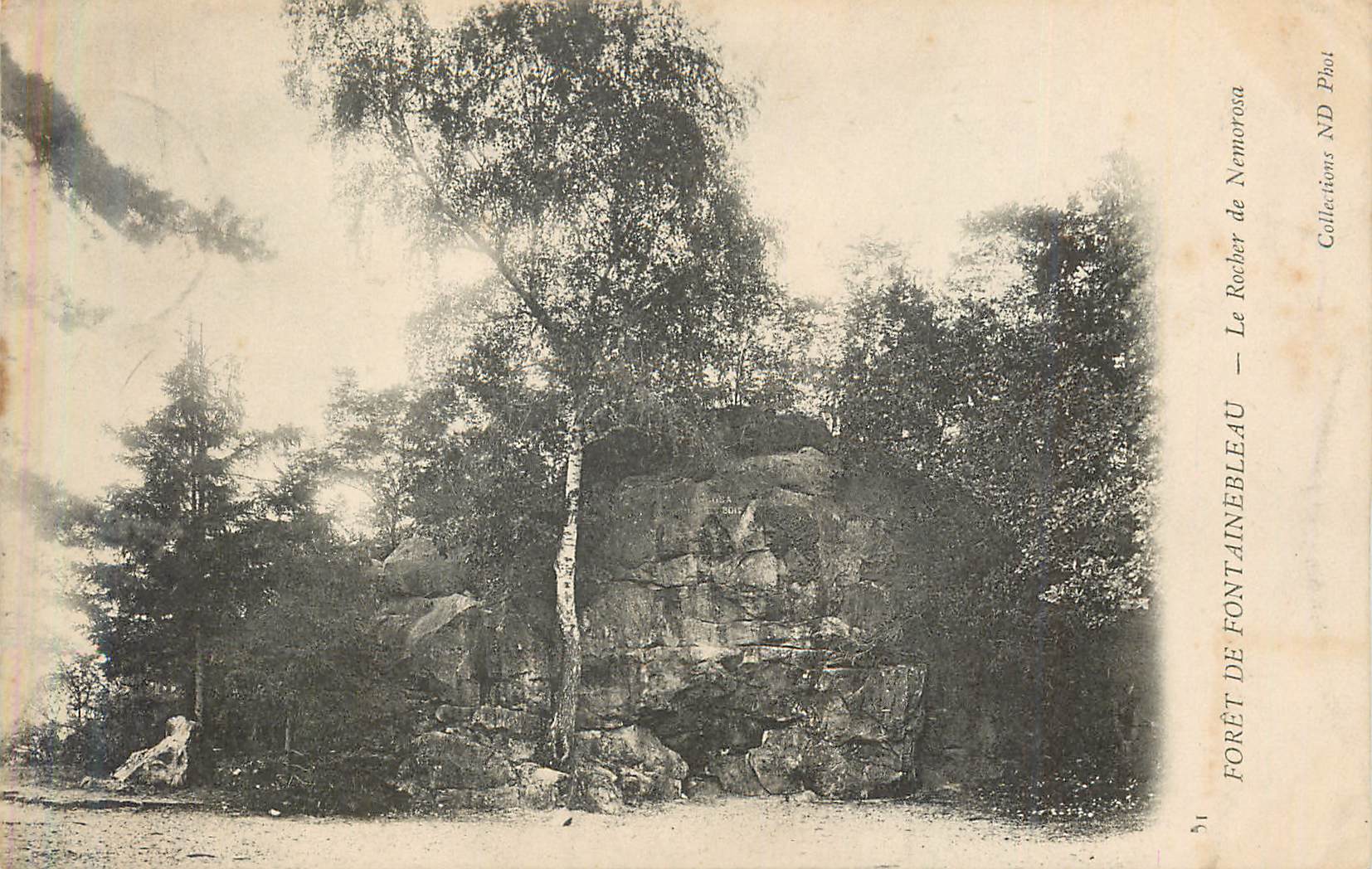Forêt de Fontainebleau — Der Felsen von Nemorosa — Sammlung ND Pisol