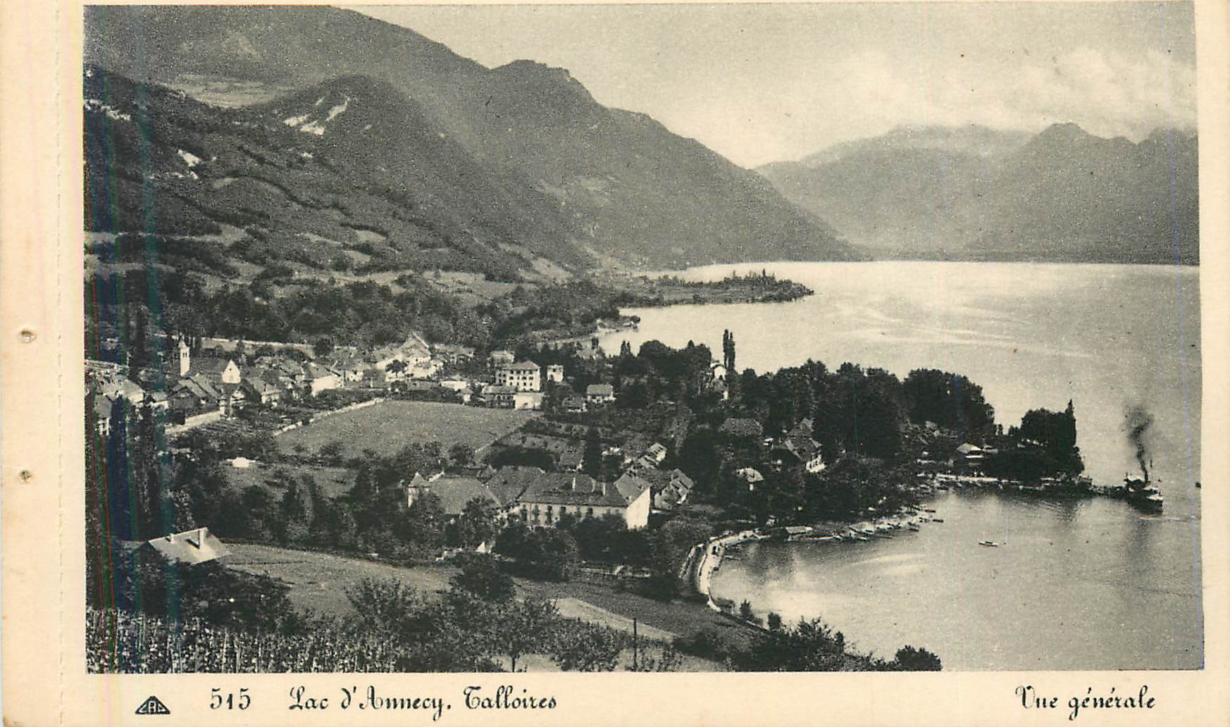 CPA Lac d annecy talloires vue generale