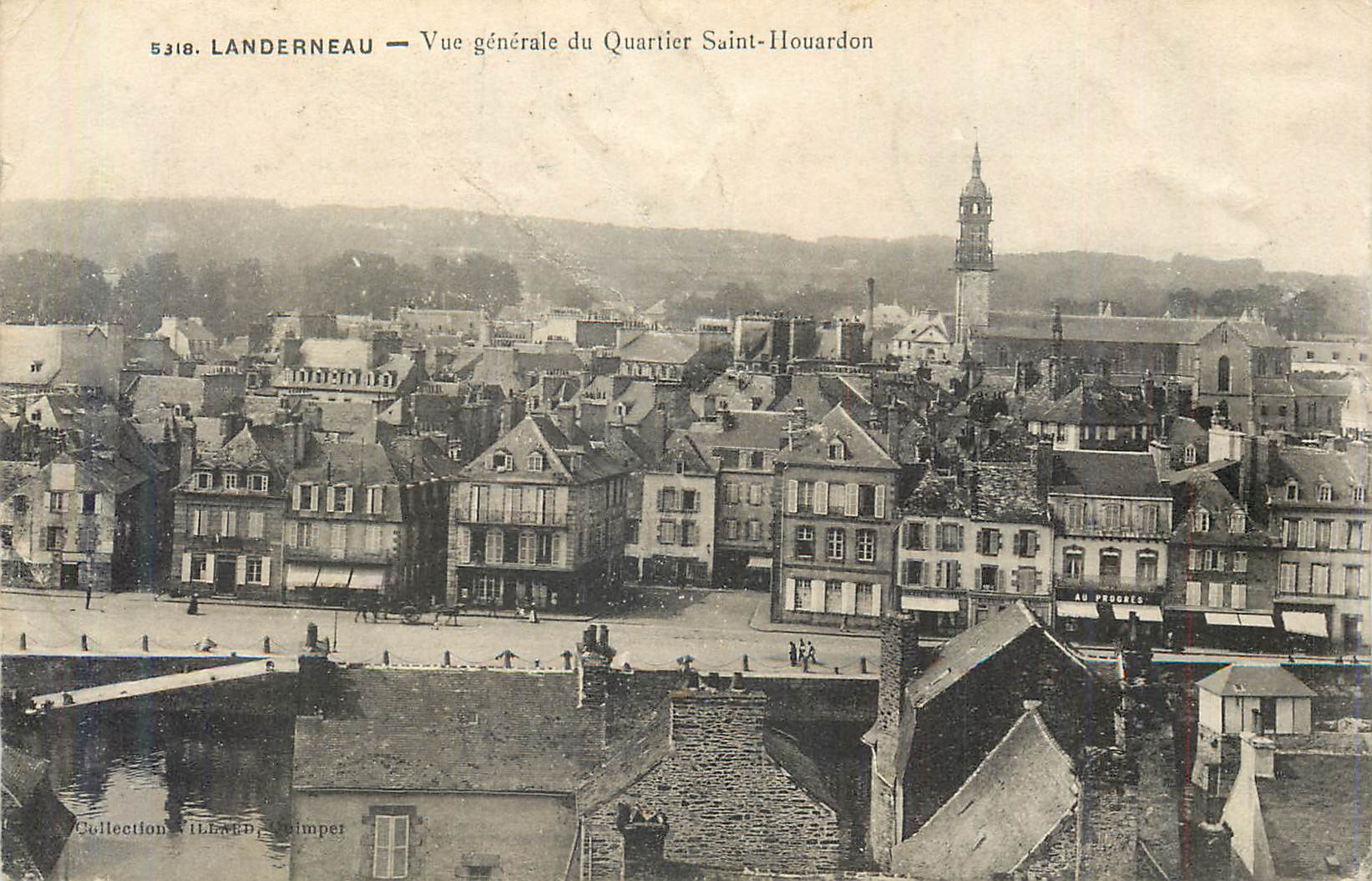 CPA Landerneau vue generale du quartier saint houardon