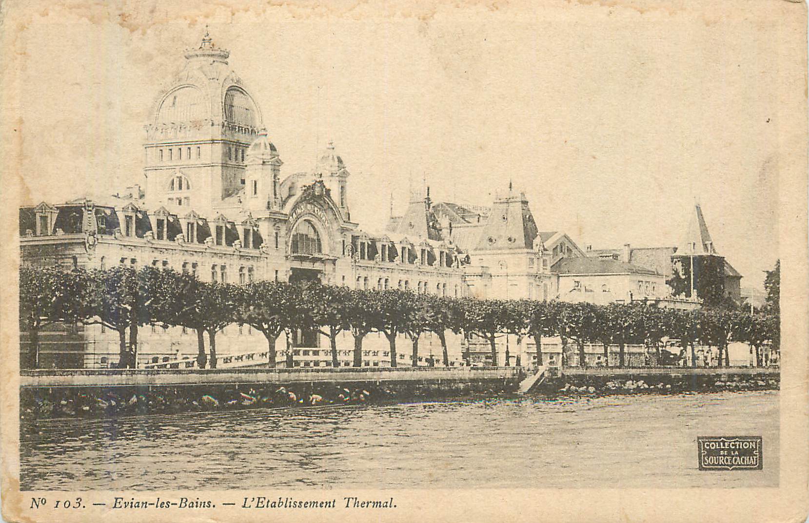 Evian-les-Bains — Das Thermalbad — Sammlung der Quelle Chau, n° 103