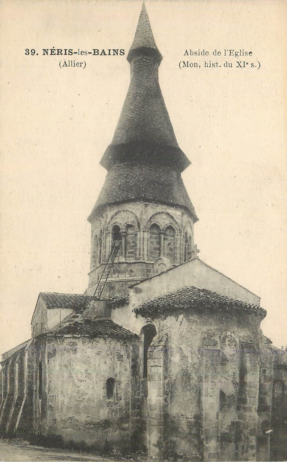 CPA Neris les bains (allier) abside de l eglise