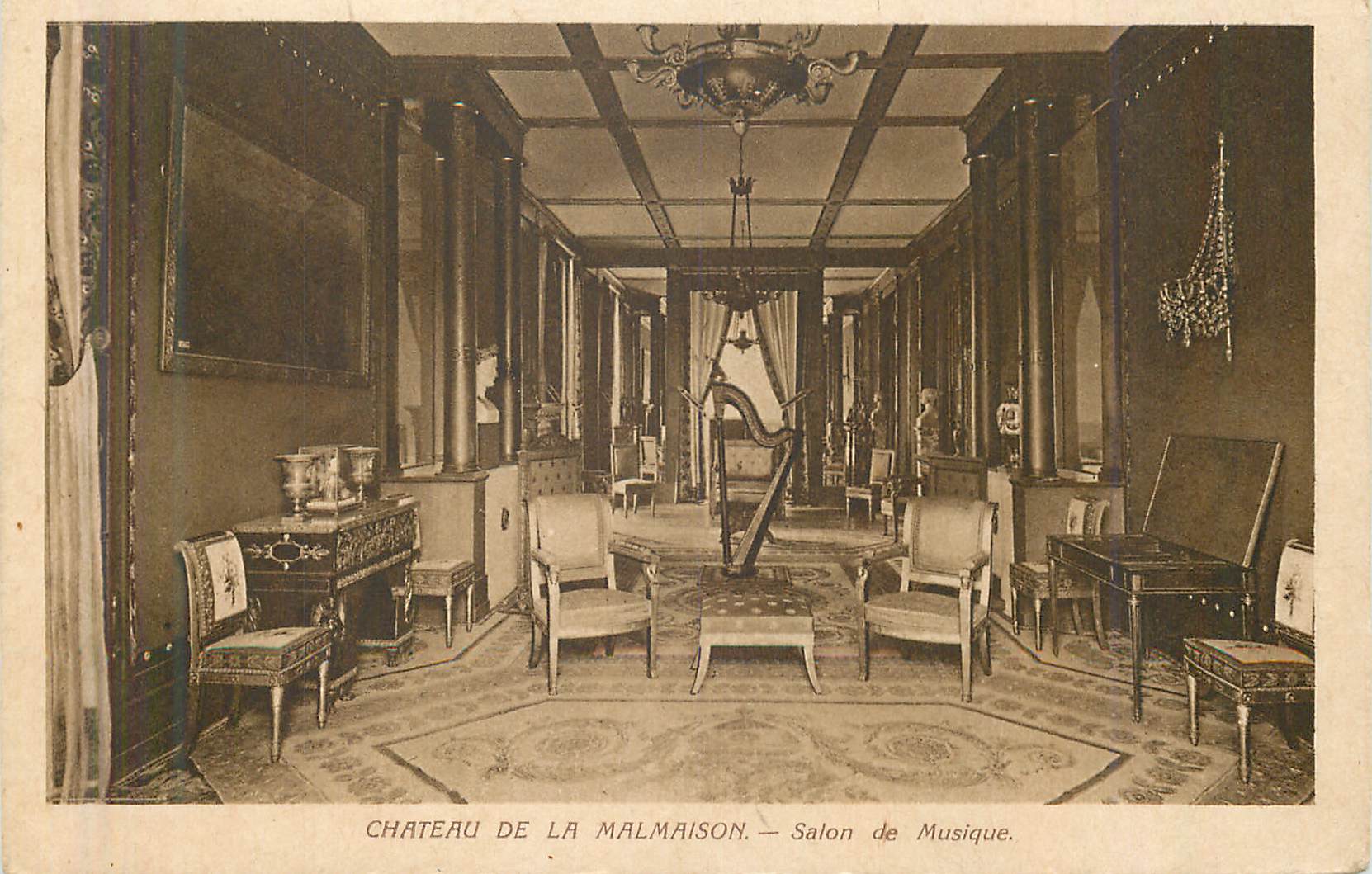 CPA Chateau de la malmaison salon de musique