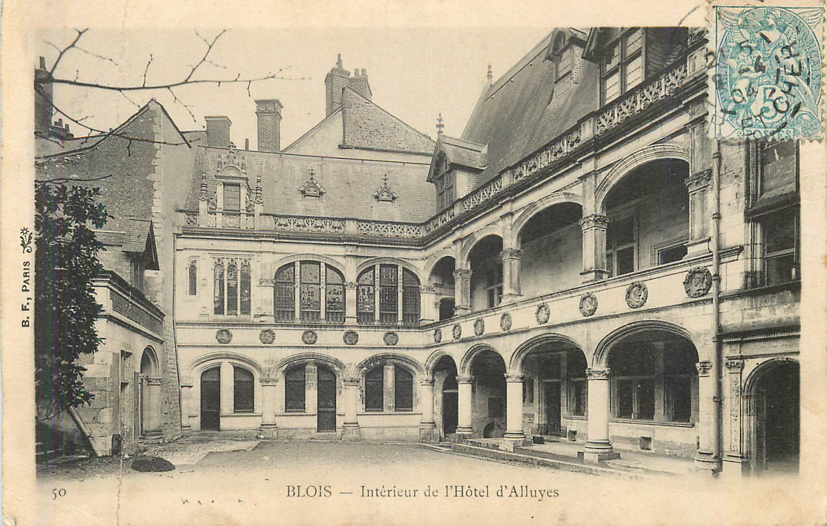 Blois — Intérieur de l'Hôtel d'Alluyes — B.F. Paris, n°50