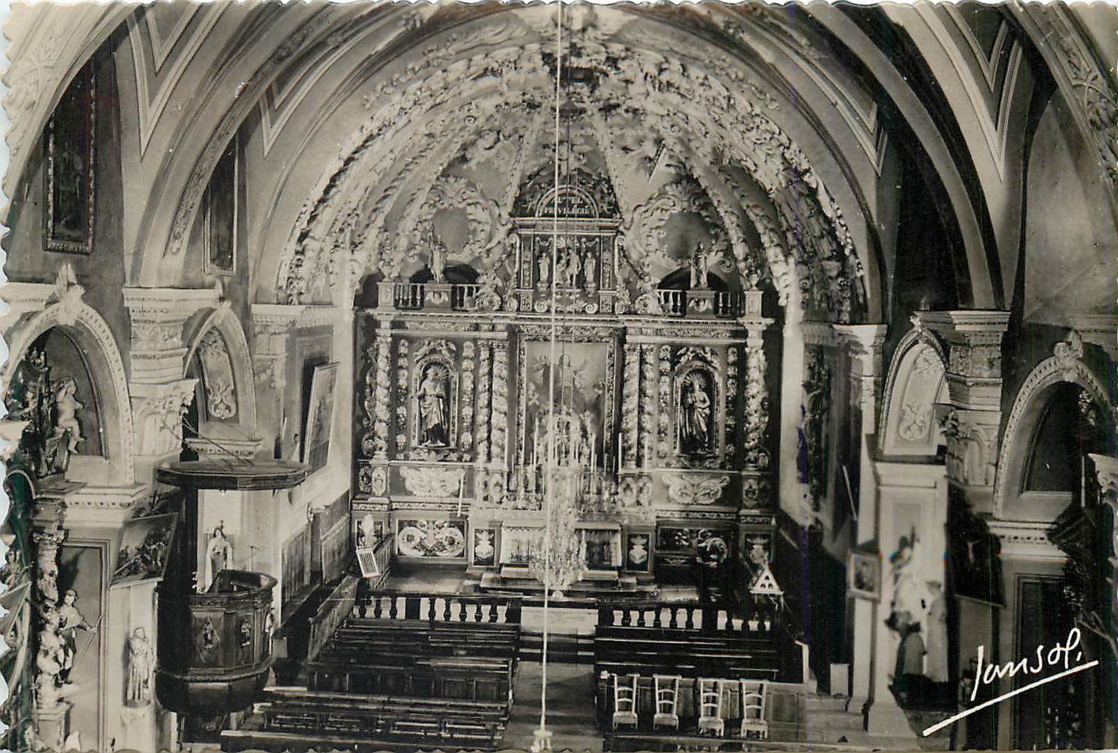 CPM Valloire (savoie) alt 1430 m l eglise du xvii siecle une des plus riches de la savoie