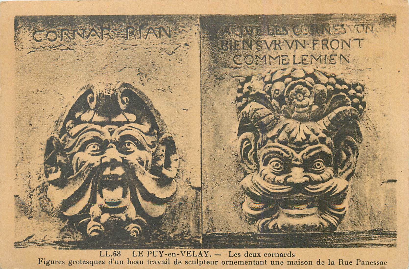 CPA Le puy en velay les deux conards figures grotesque d un beau de sculpteur