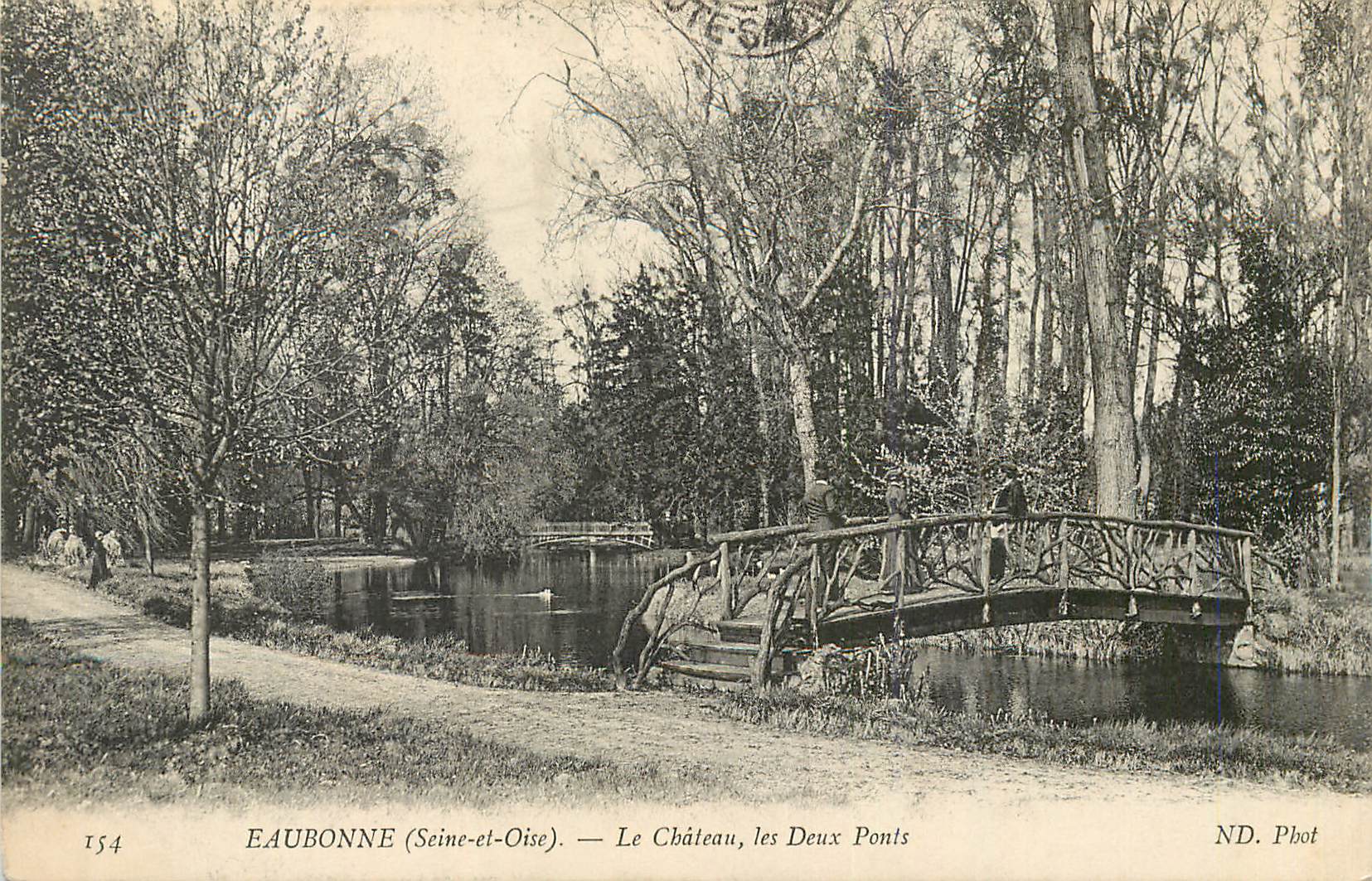 CPA Eaubonne (seine et oise) le chateau les deux ponts