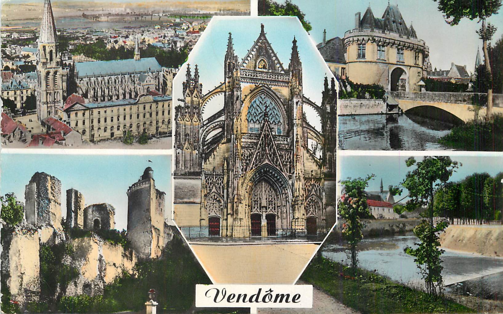 CPM Vendome vue generale porto st georges eglise de la trinite le chateau le loir