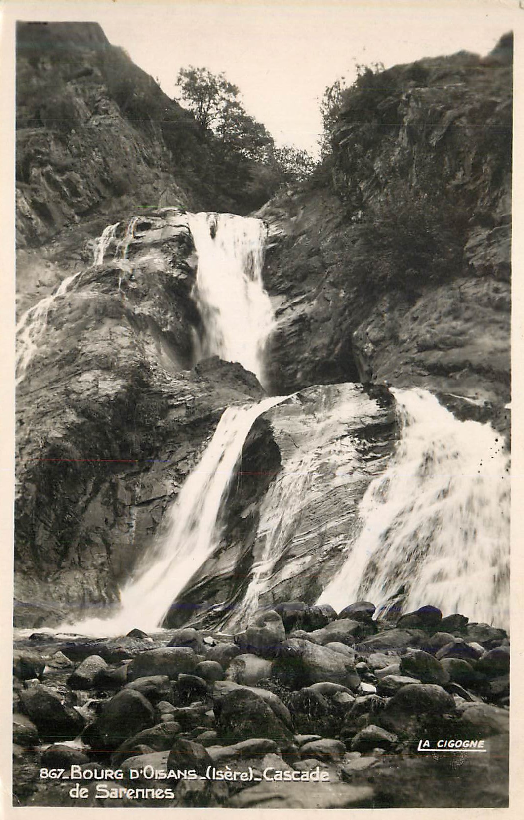 Bourg d'Oisans (Isère) — Cascade de Sarennes — LA CIGOGNE, n° 867