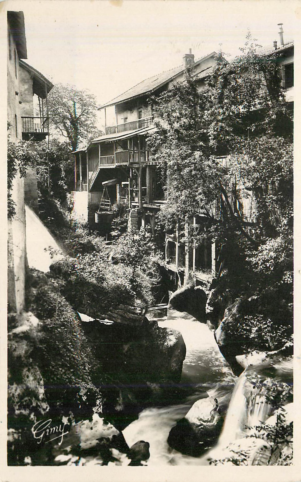 CPM Gresy sur aix les gorges du sierroz vieux moulin la savoie pittoresque