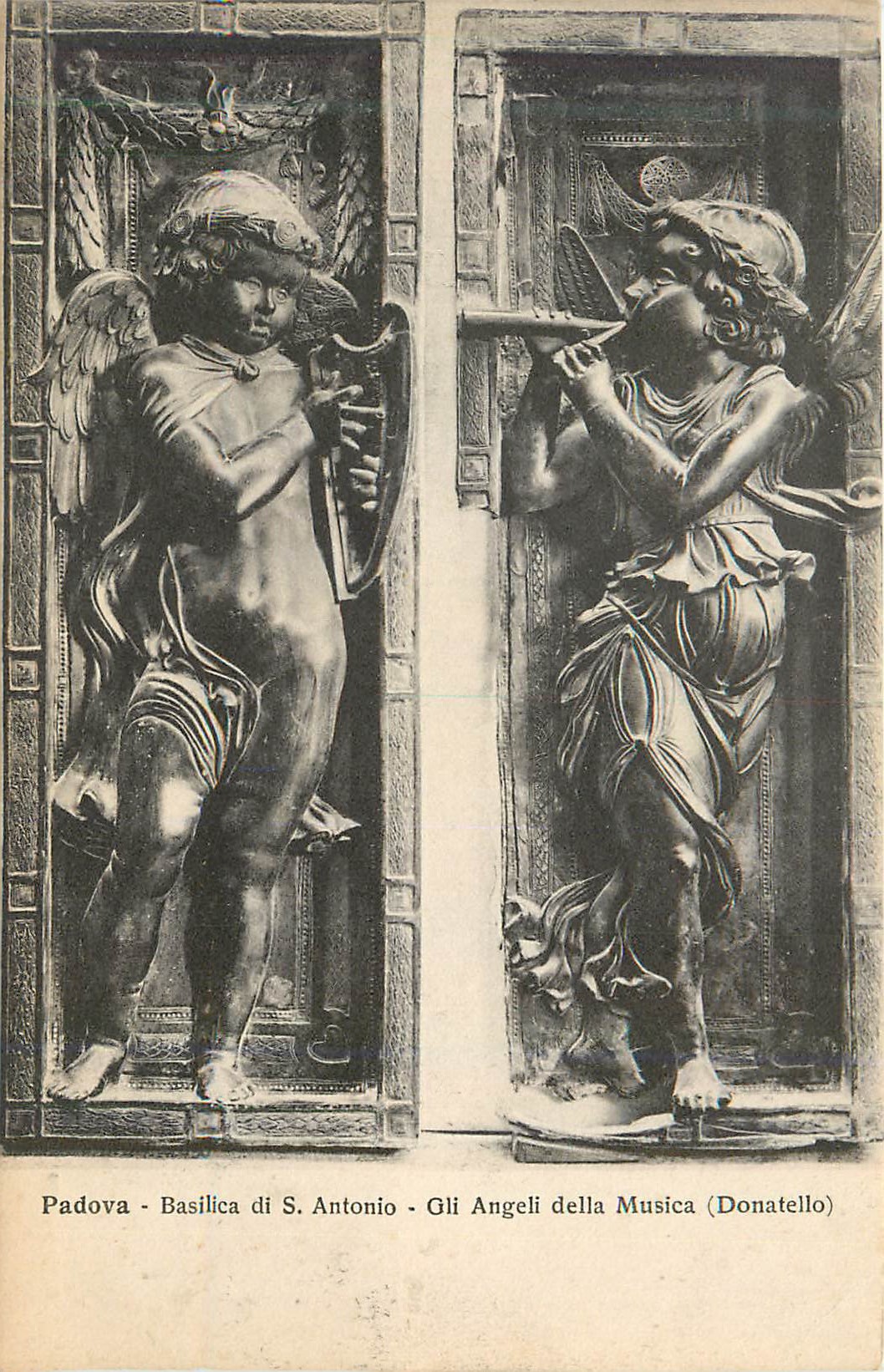 CPA Padova basilica di s antonio gli angeli della musica (donatello)