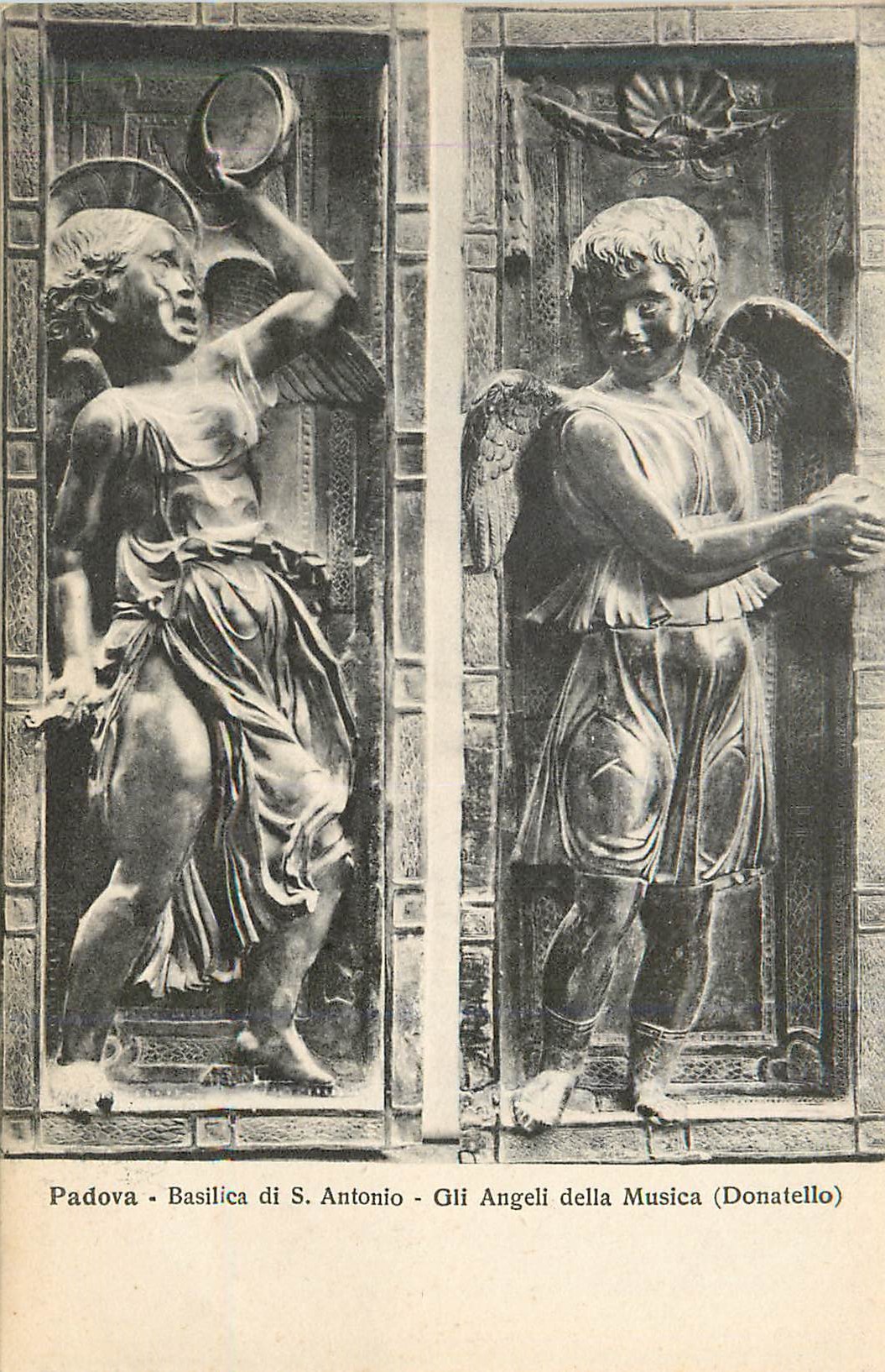 CPA Padova basilica di s antonio gli angeli della musica (donatello)