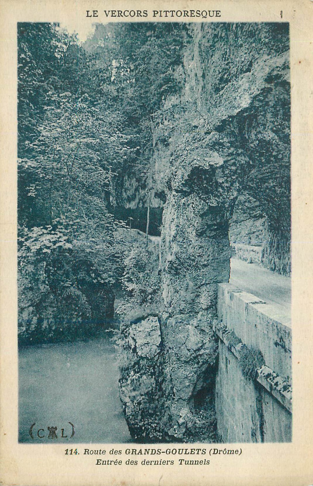 CPA Route de grands goulets (drome) entree des derniers tunnels