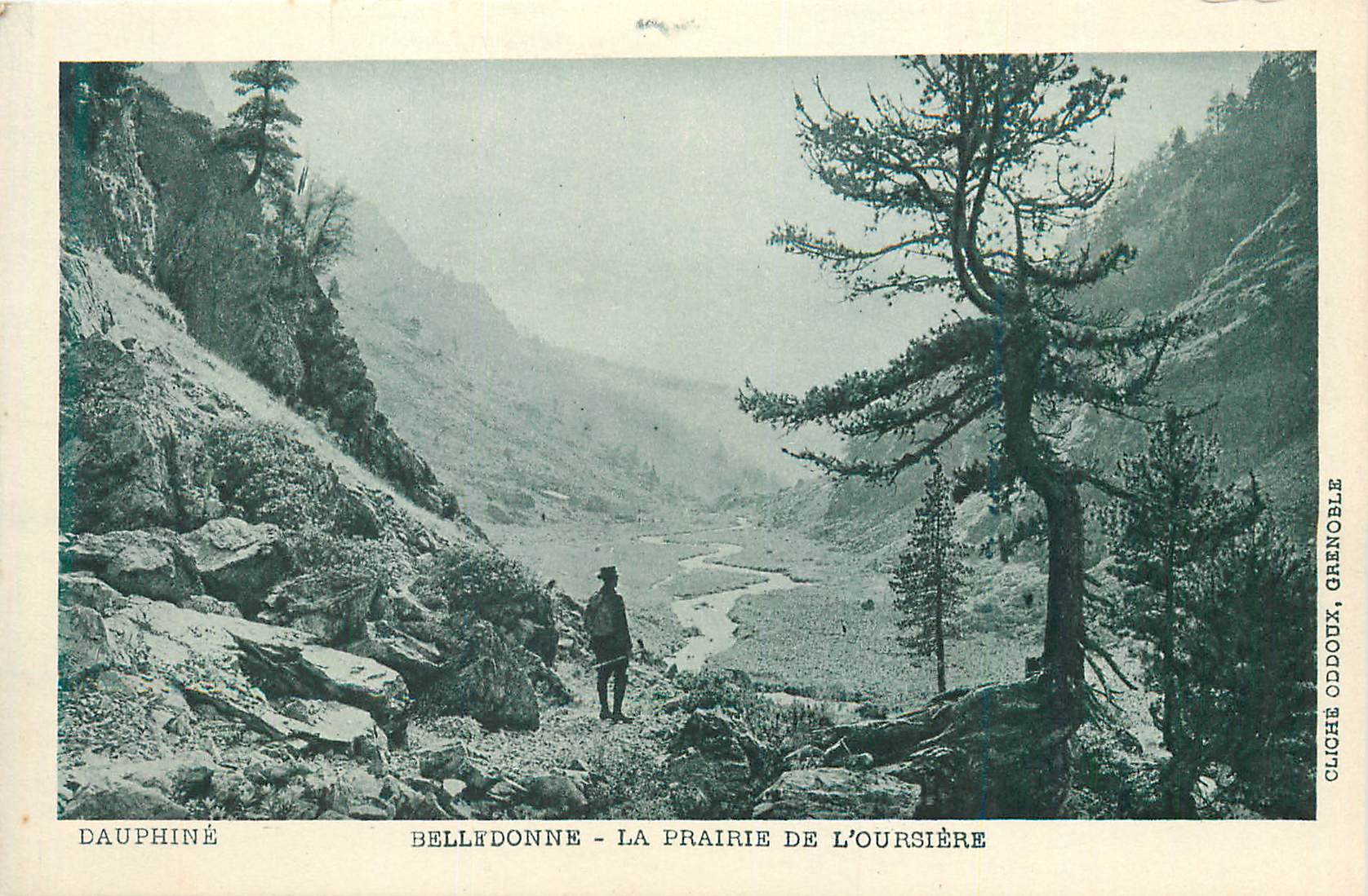 Belle donne - La prairie de l'oursière — Dauphiné, cliché Oddoux, Grenoble