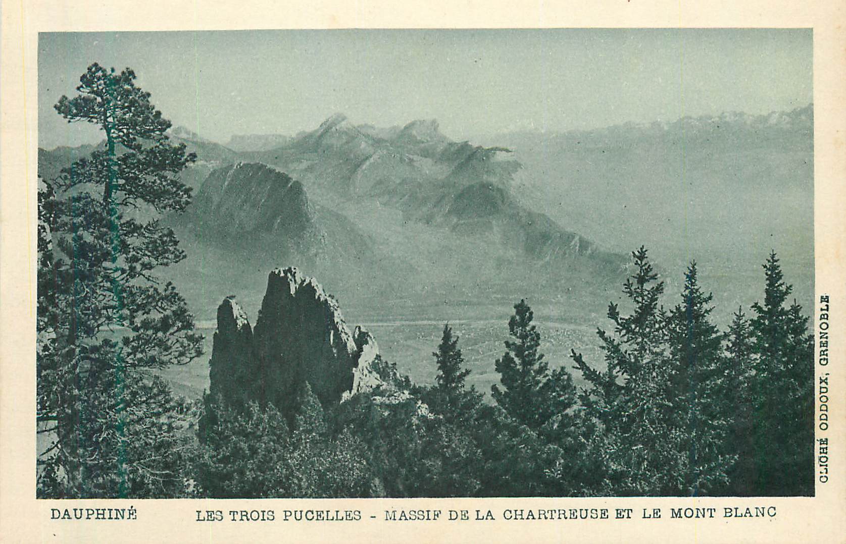 Les Trois Pucelles - Massif de la Chartreuse und Mont Blanc — Dauphiné, Fotografie von Oddoux, Grenoble