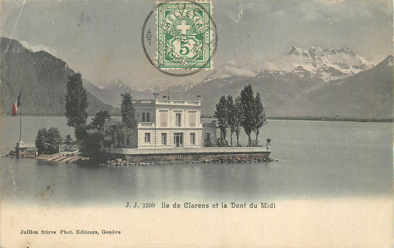 CPA Ile de clarens et la dent du midi