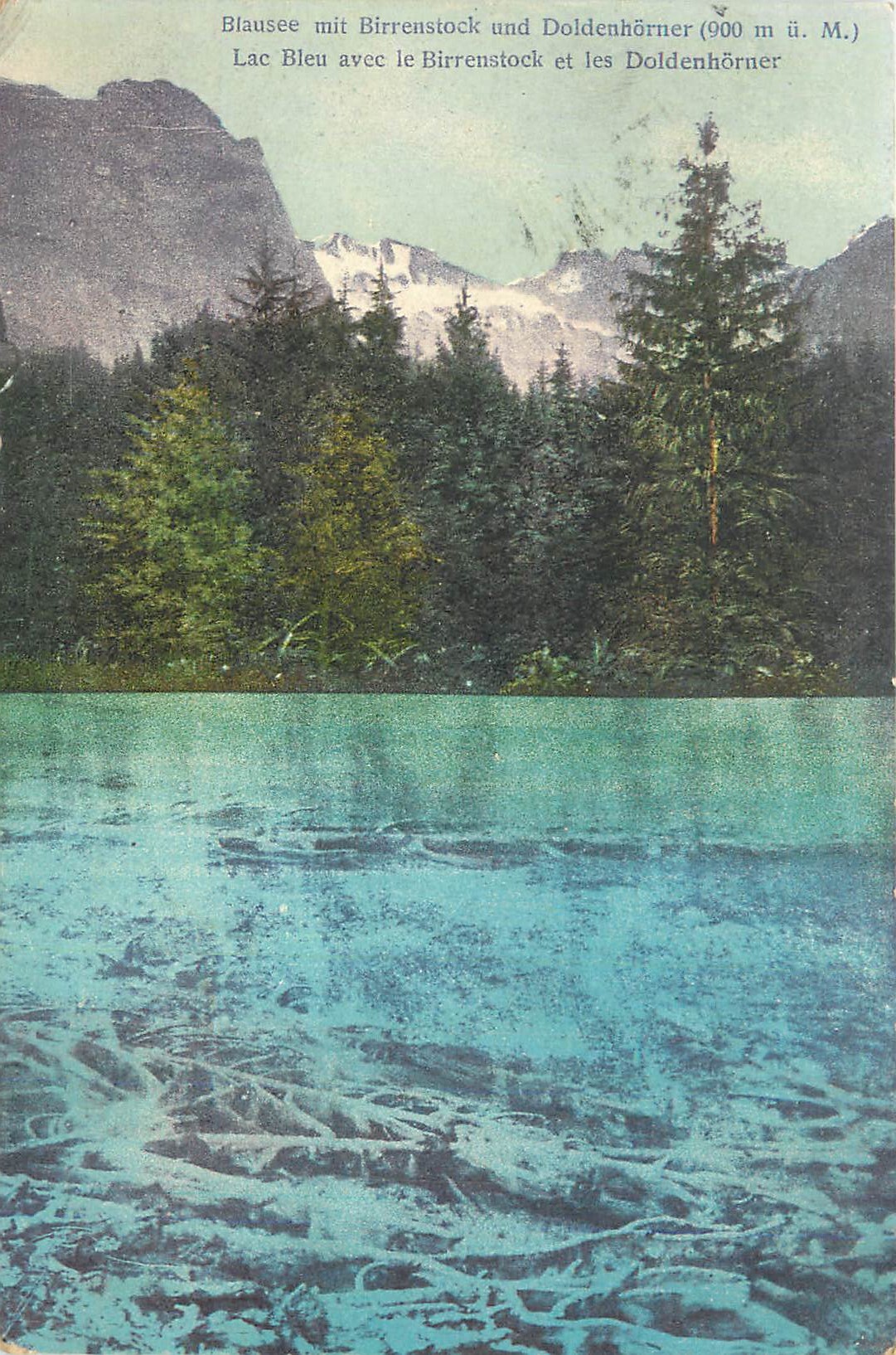 CPA Lac bleu avec le birrenstock et les doldenhorner