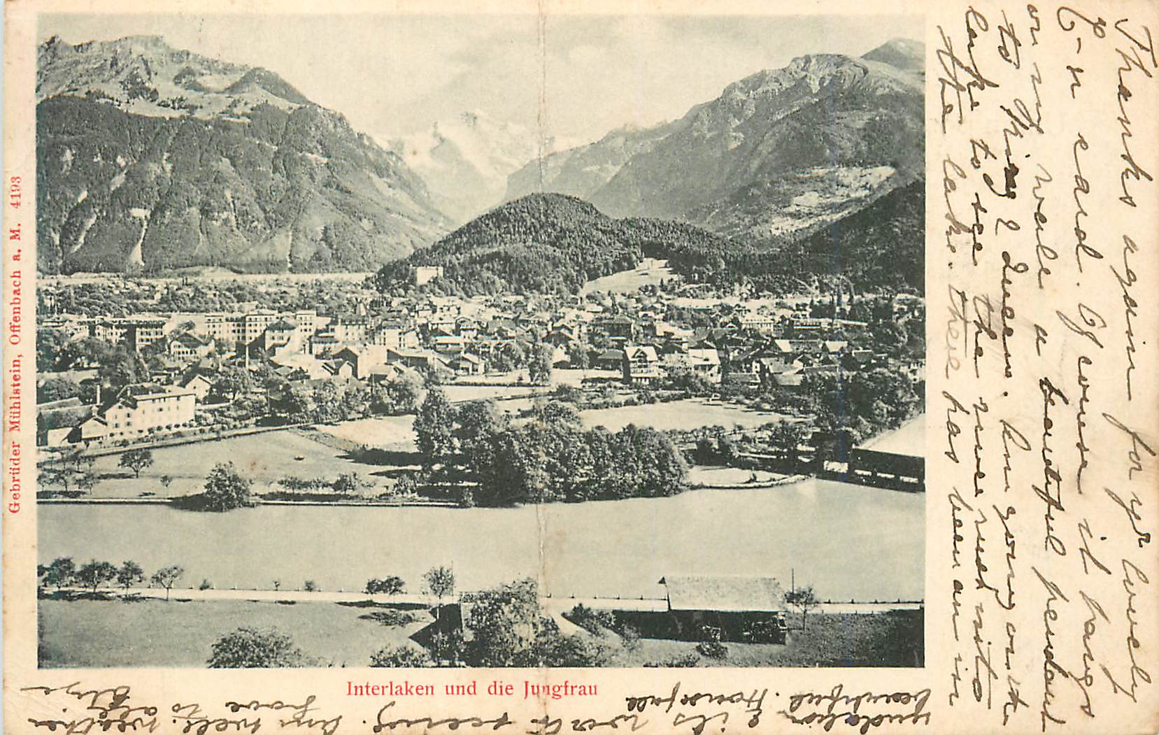 CPA Interlaken und die jungfrau